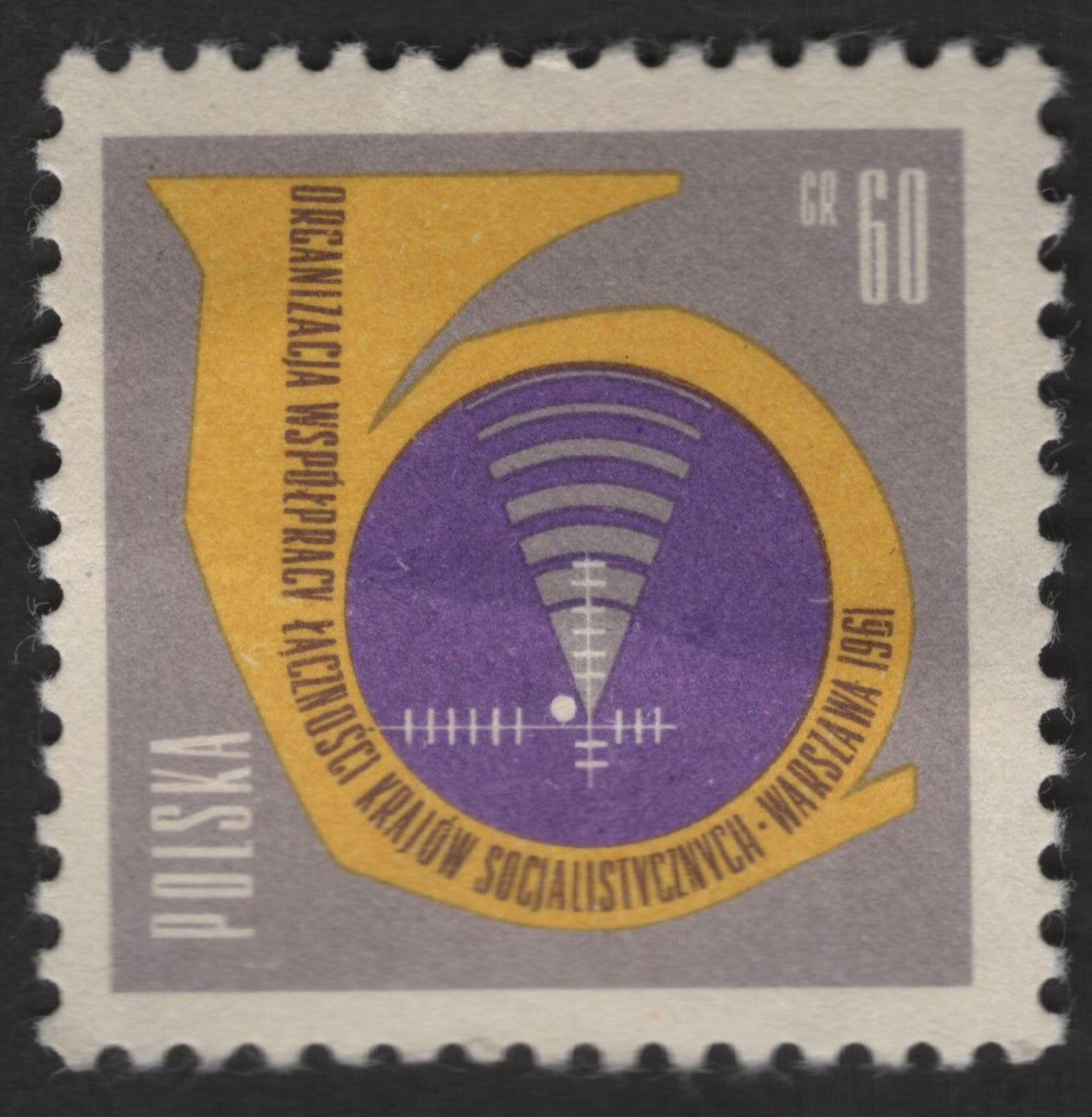 SCG12382 - Poland 1967 – 15th Anniversary of OIRT (Socialist Countries Radio Cooperation) – 60 gr