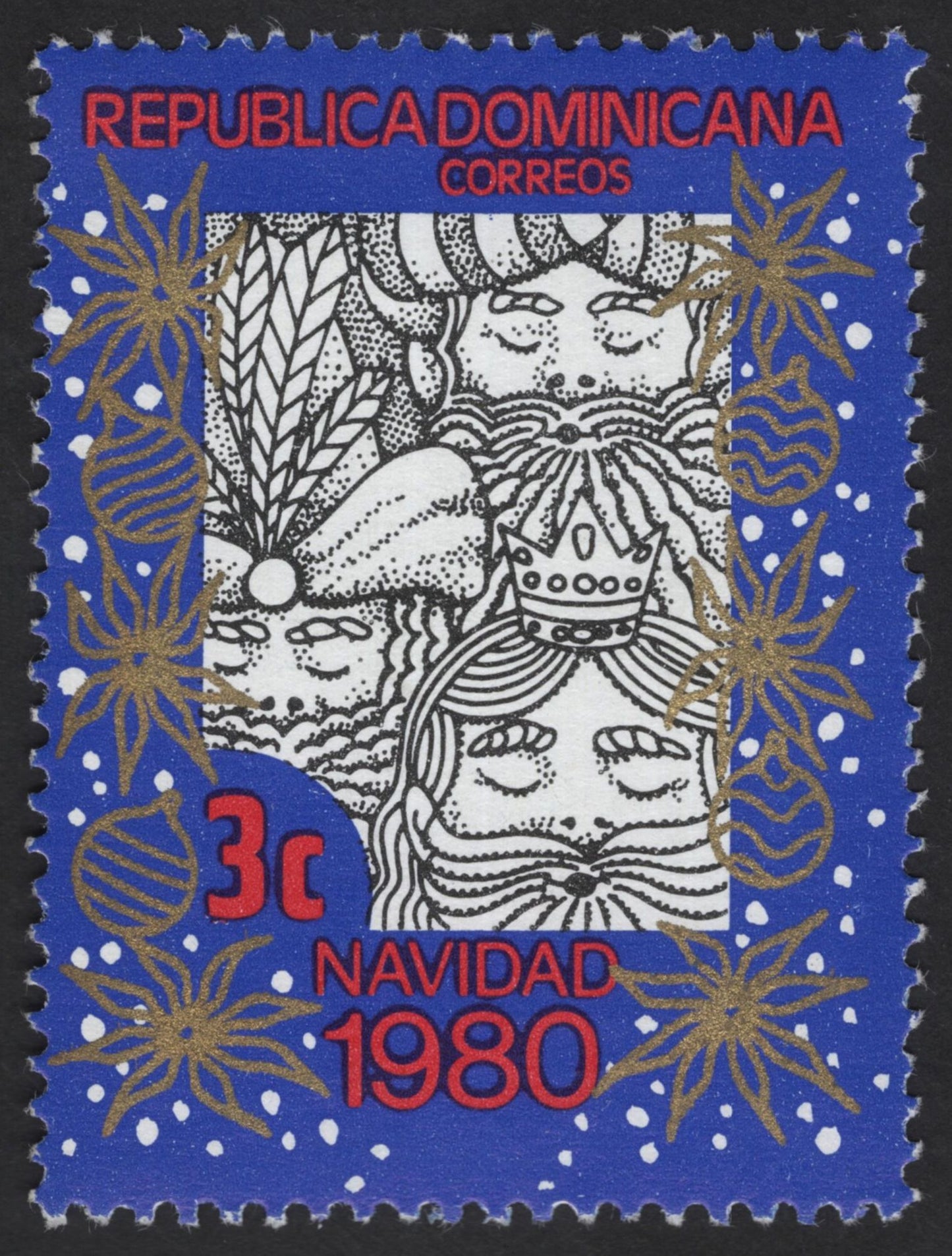 SCG12254 - Dominican Republic 1980 Christmas (Navidad) Decorative Art Stamp Set