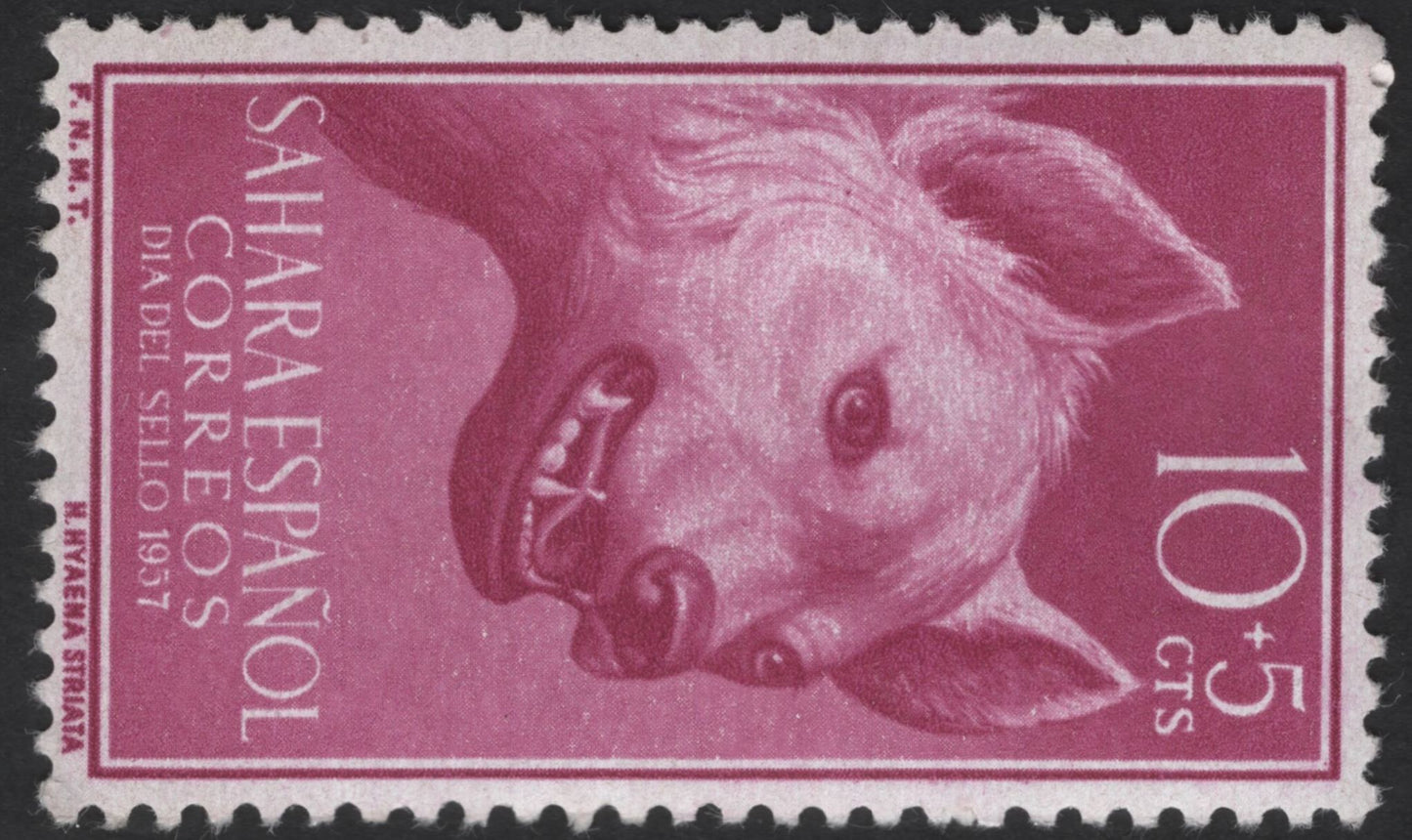 SCG12302 - Spanish Sahara 1957 – Day of the Stamp (Hyena Issue)