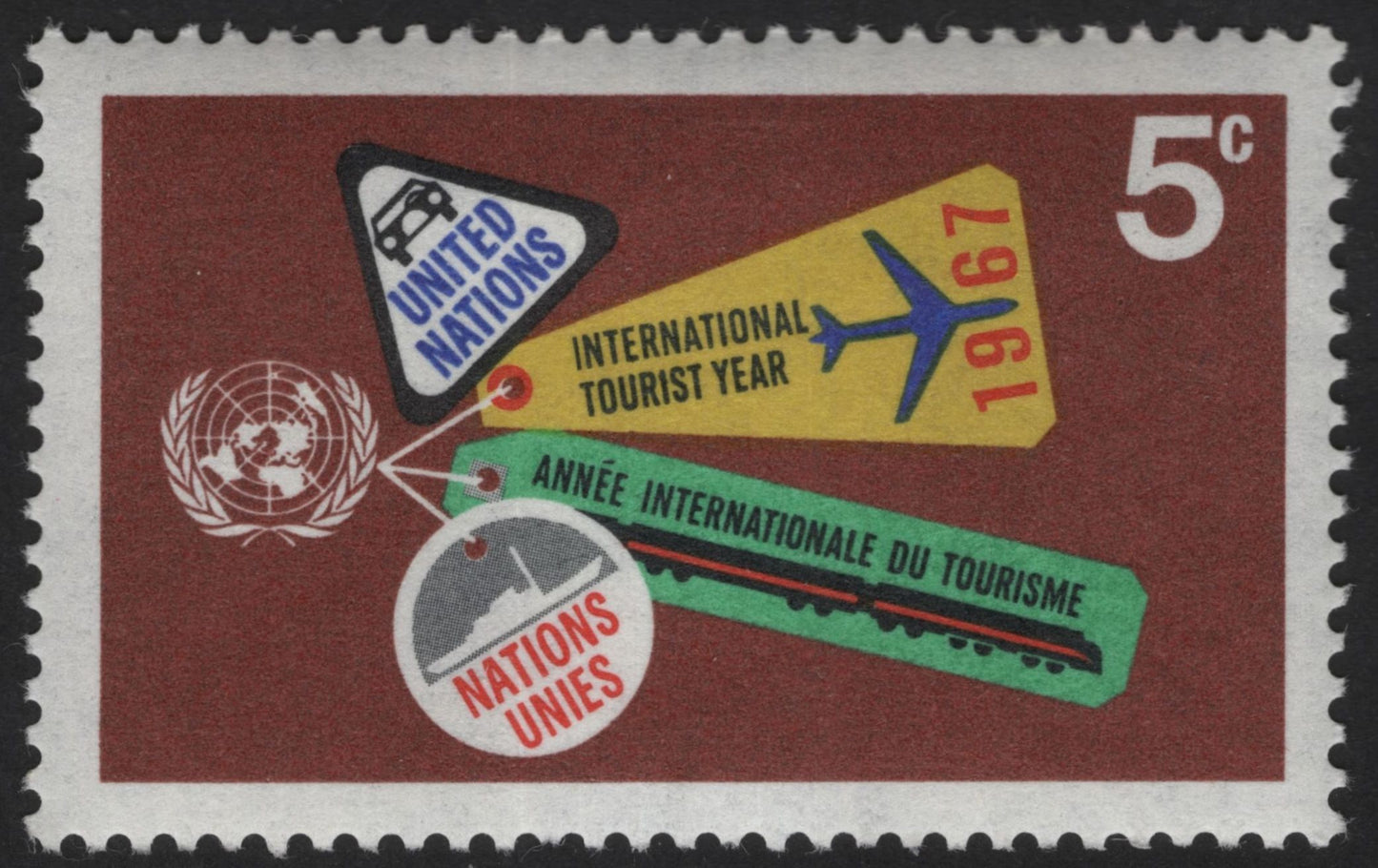 SCG12123 - United Nations 1967 International Tourist Year Commemorative Stamps