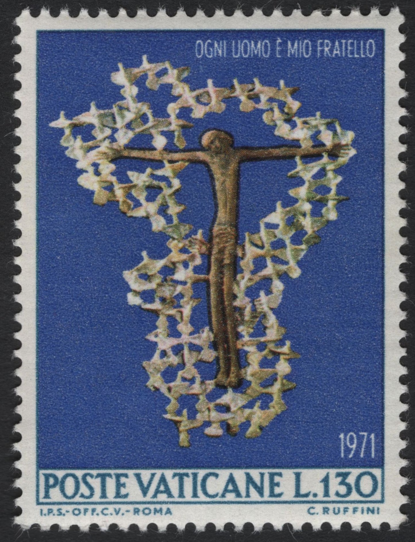 SCG10833 - Vatican City 1971 “Ogni Uomo è Mio Fratello” Set – L.40 & L.130