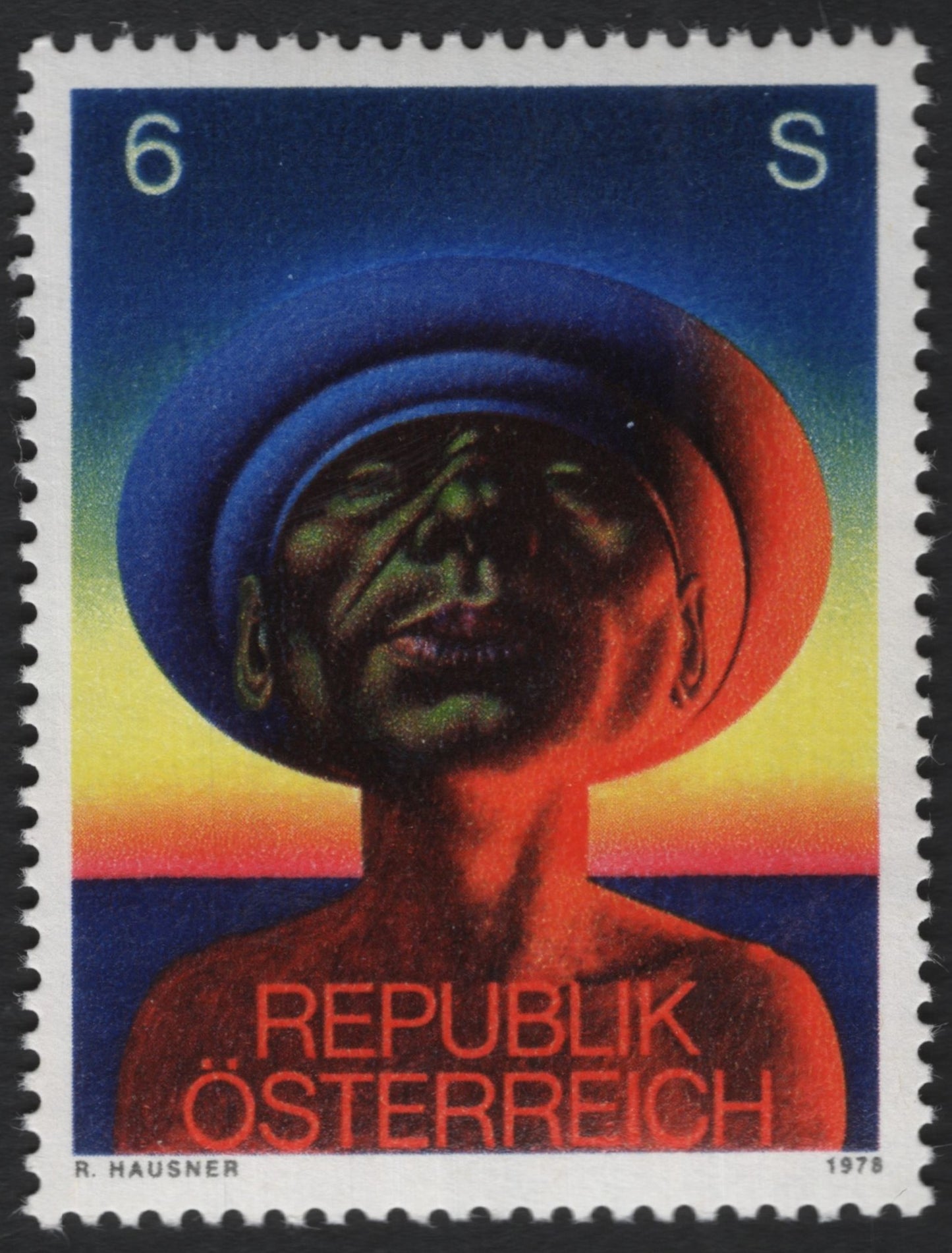 SCG8383 - Austria 1978 – Rudolf Hausner “Selbstbildnis mit Hut” (Self-Portrait with Hat)