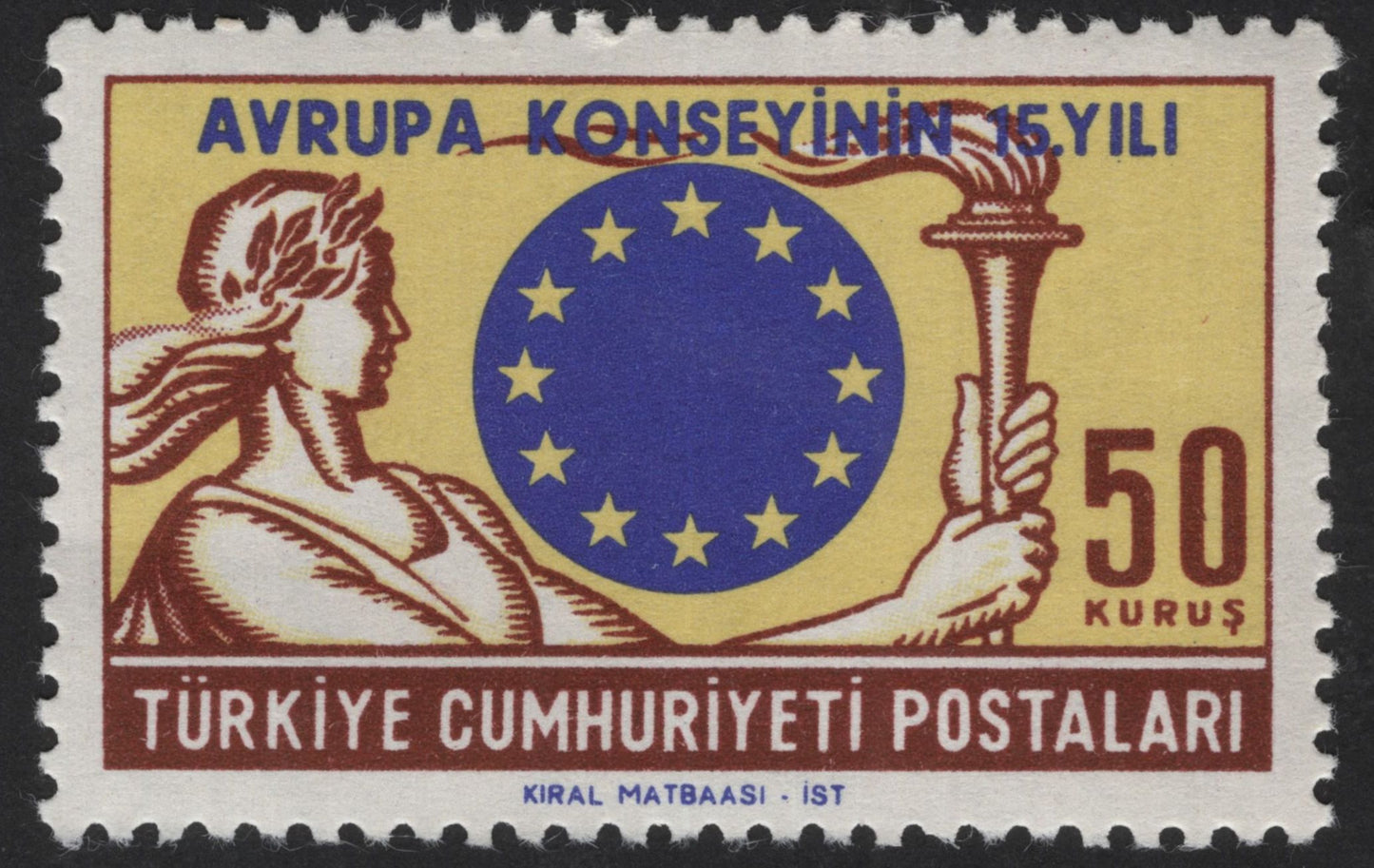 SCG12164 - Turkey 1964 Council of Europe 15th Anniversary Commemorative Pair
