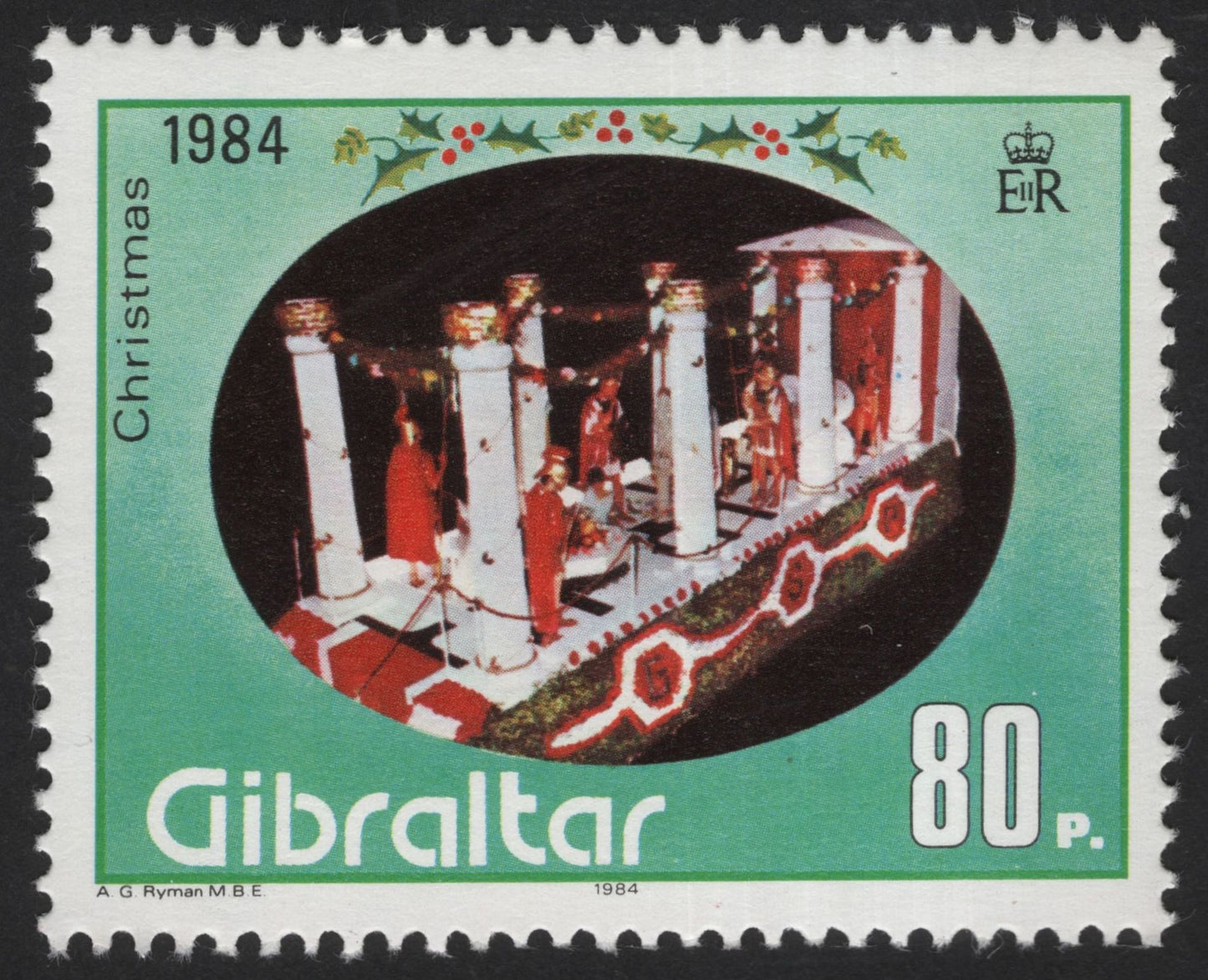 SCG12191 - Gibraltar 1984 Christmas Festival Floats Stamp Pair