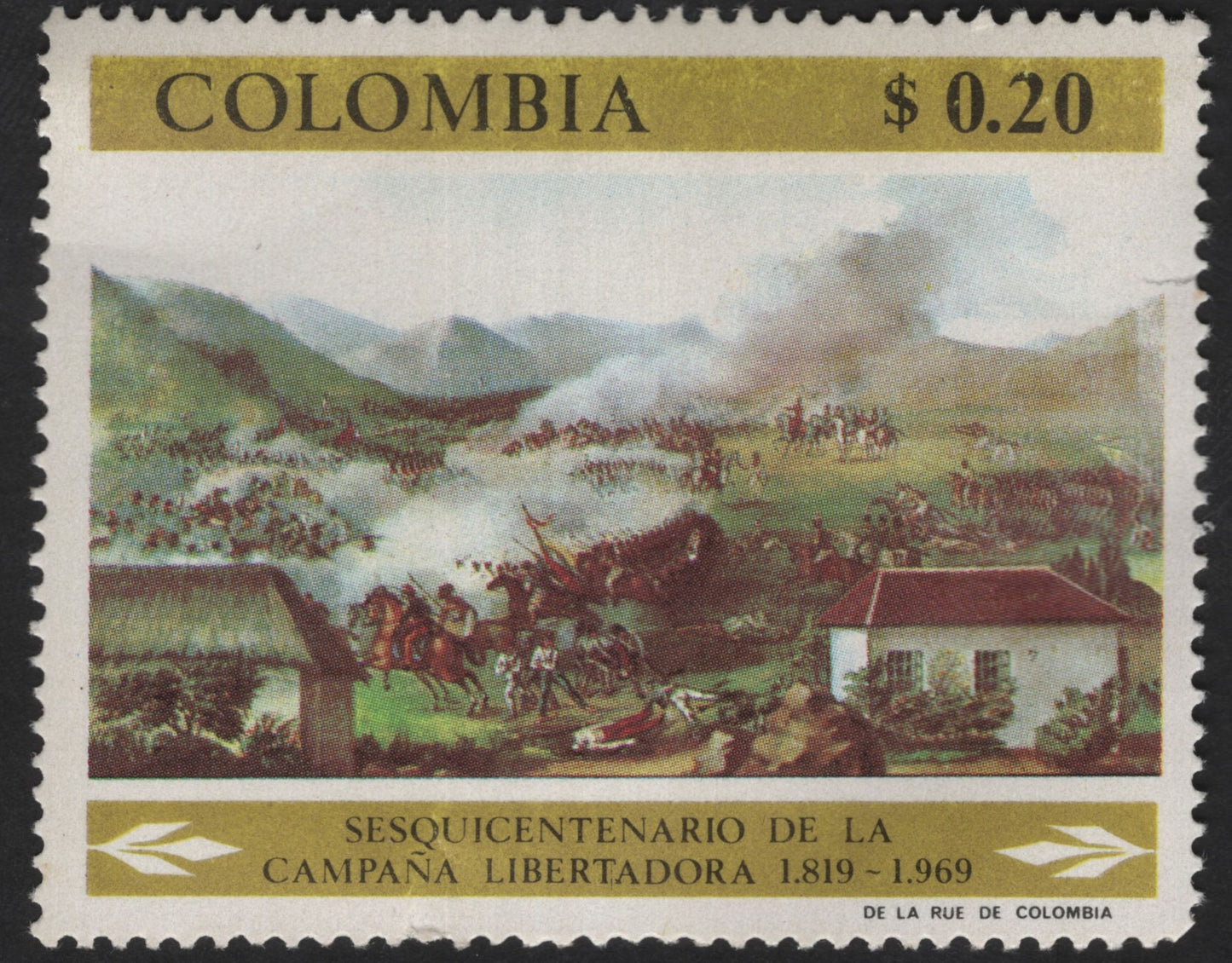 SCG12205 - Colombia 1969 Liberating Campaign Sesquicentennial Commemorative Pair