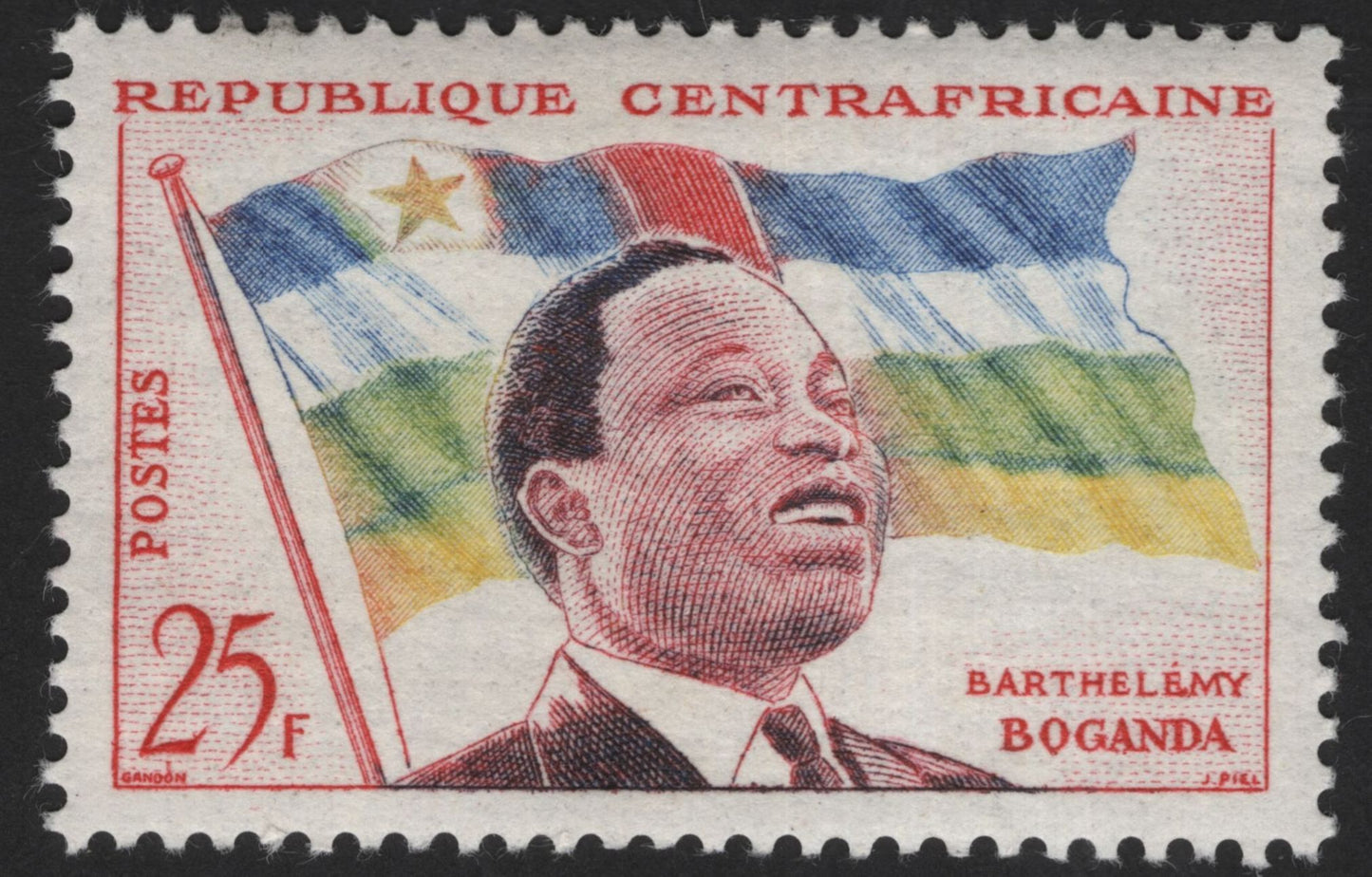 SCG12200 - Central African Republic – Barthélemy Boganda Independence Memorial Pair