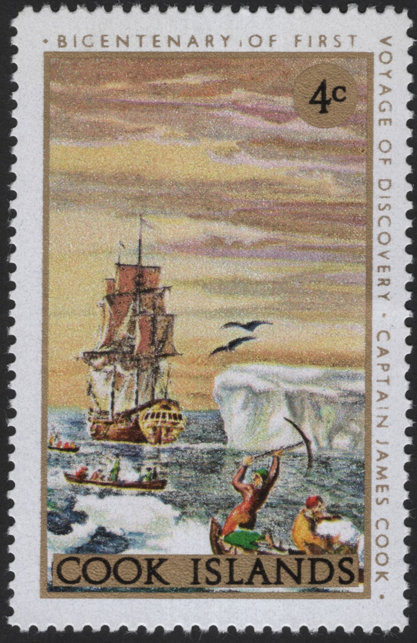 SCG12202 - Cook Islands 1969 Bicentenary of Captain James Cook’s First Voyage – Historic Exploration Pair