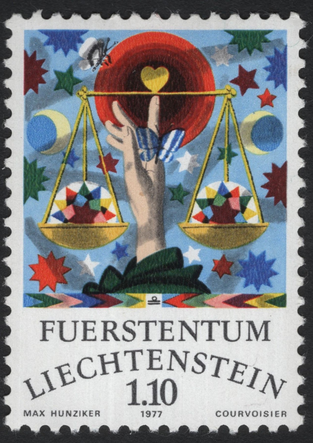 SCG8402 - Liechtenstein 1977 – “Justice and Balance” by Max Hunziker