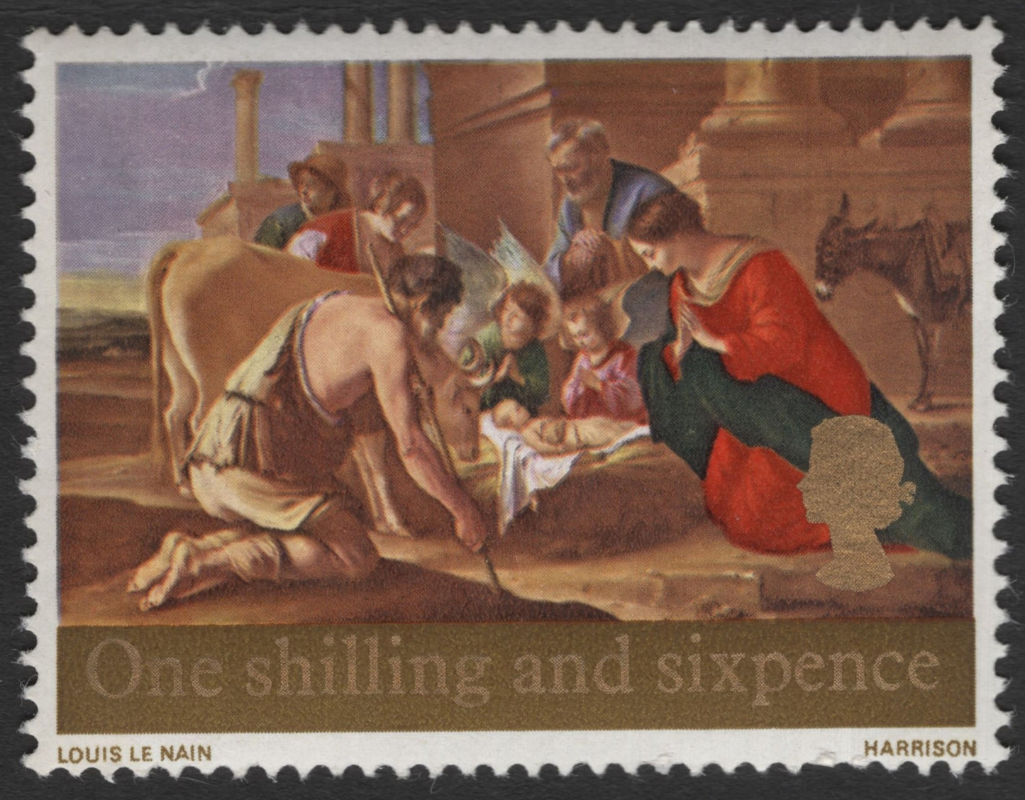 SCG11513 - Christmas Adoration Painting – 1s6d Art Series High Value (After Louis Le Nain)