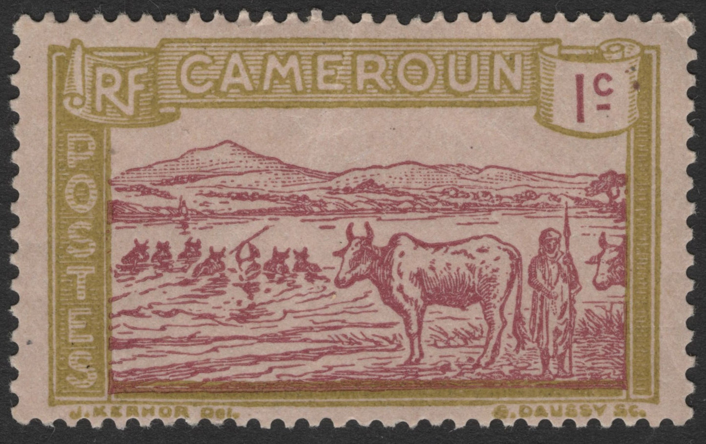 SCG11424 - Cameroun (French Cameroon) – 1 Centime Pastoral & Agricultural Scene Definitive