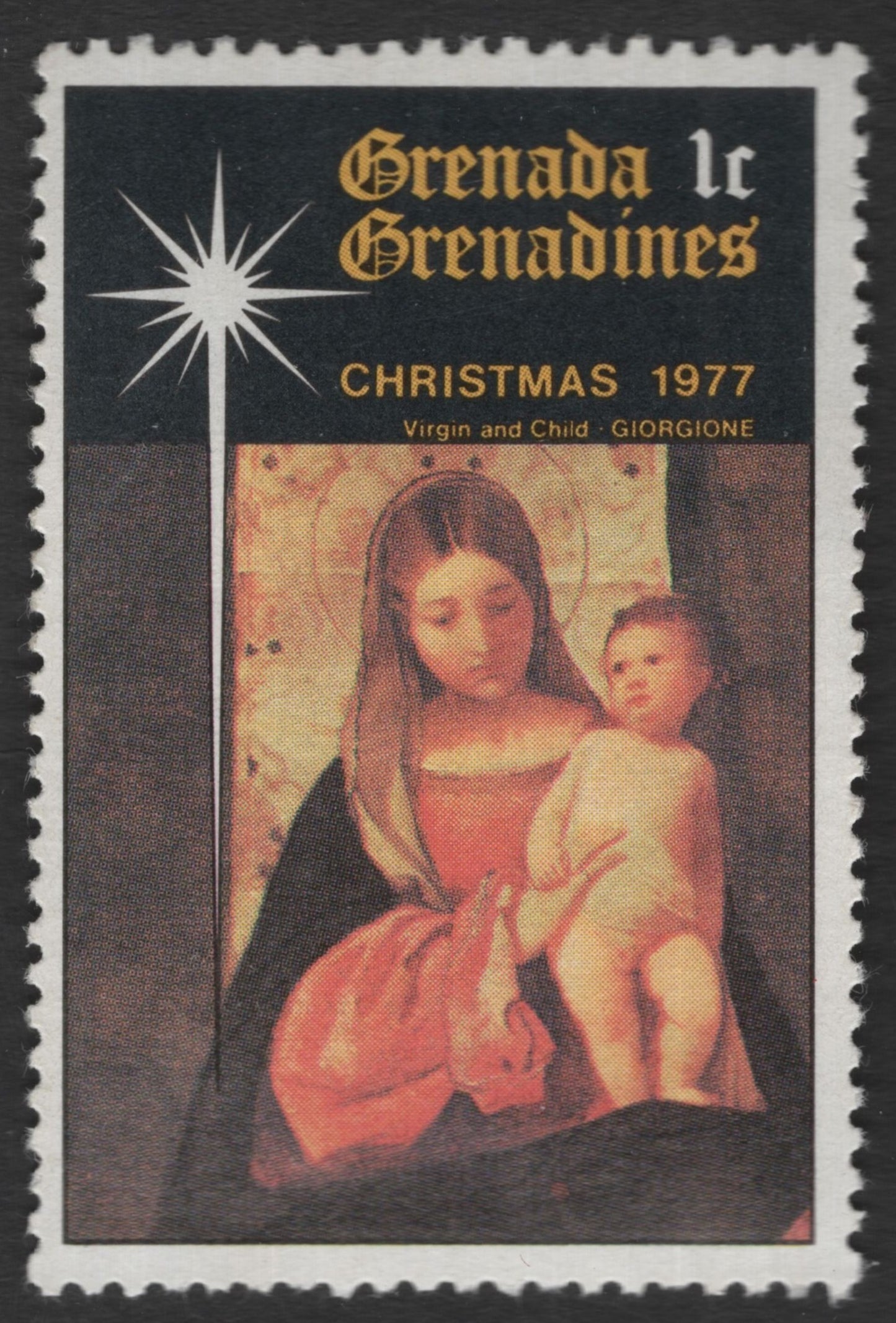 SCG11533 - Christmas 1977 – Virgin and Child (after Giorgione) – 1c Art Stamp