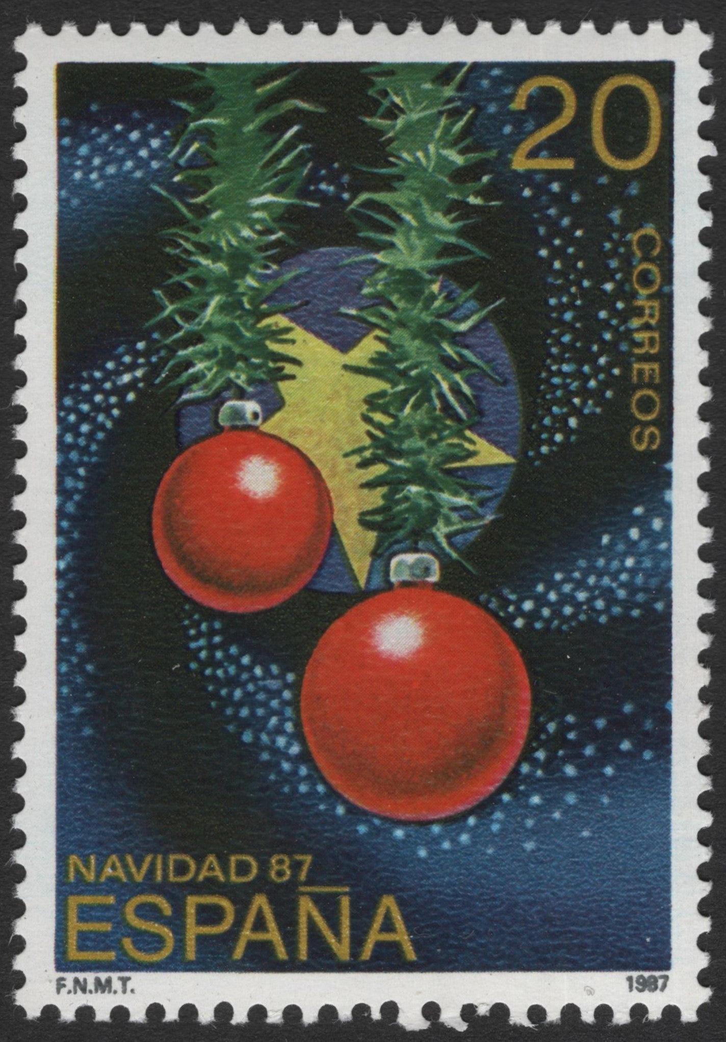SCG11544 - Spain 1987 – Navidad ’87 Christmas Ornaments (20 Ptas)