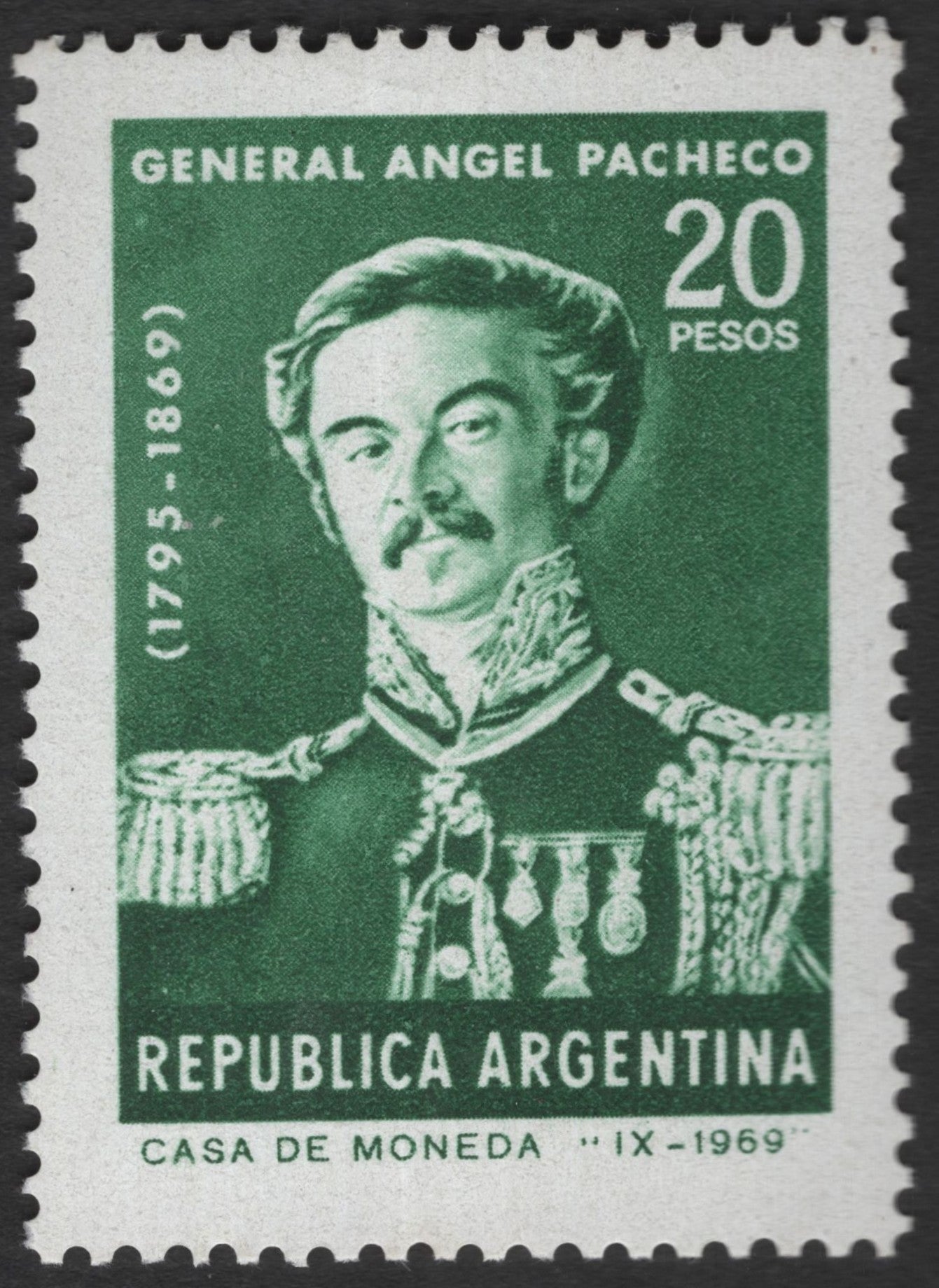 SCG11547 - General Ángel Pacheco – 20 Pesos (1969)