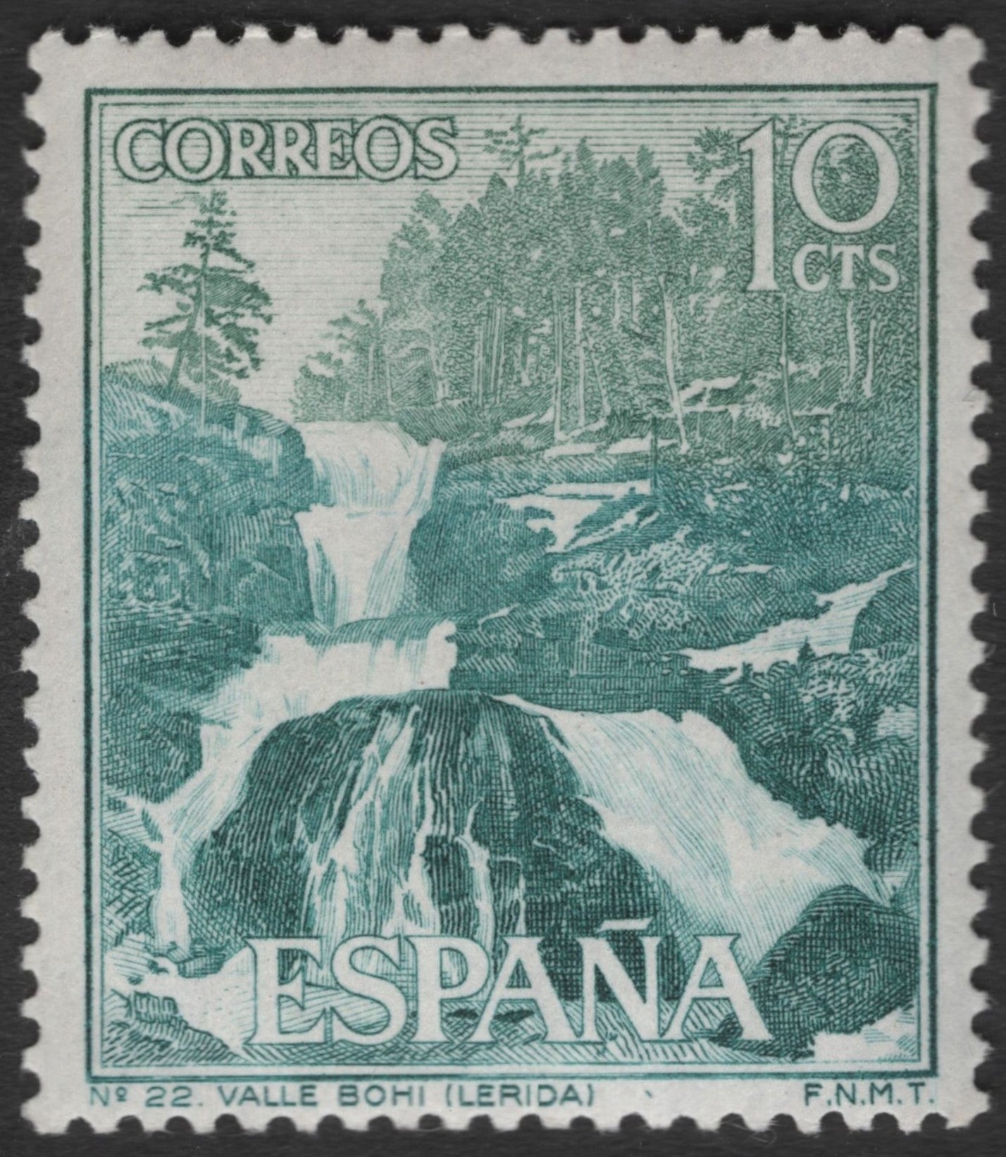 SCG11528 - Spain – Valle de Bohí (Lérida) Waterfall Landscape, 10 Céntimos