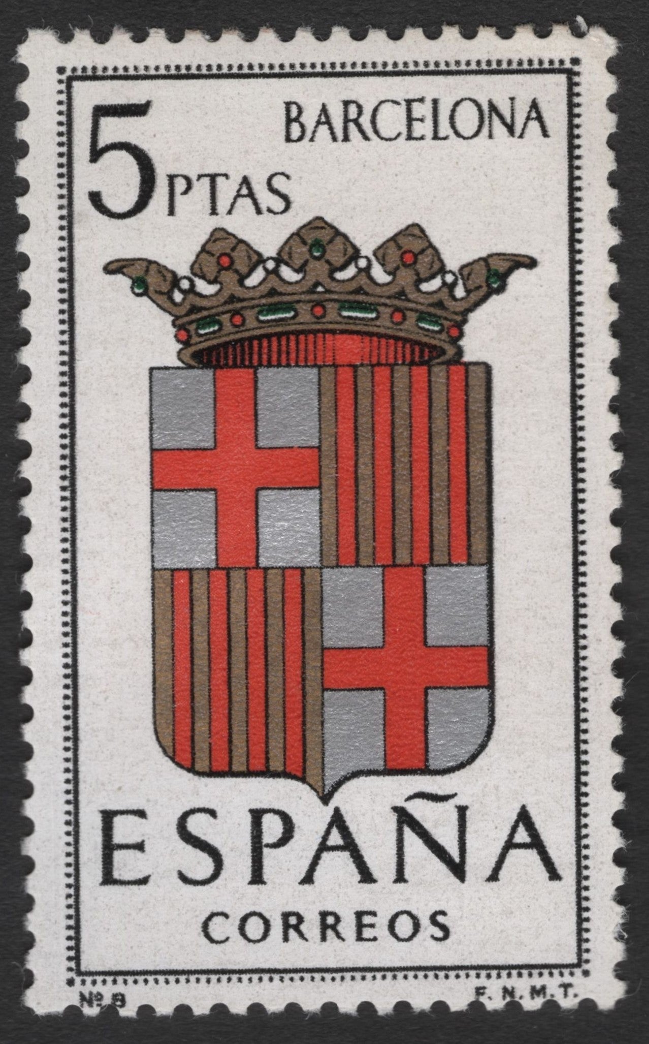 SCG11531 - Barcelona Coat of Arms – 5 Pesetas Heraldic Issue