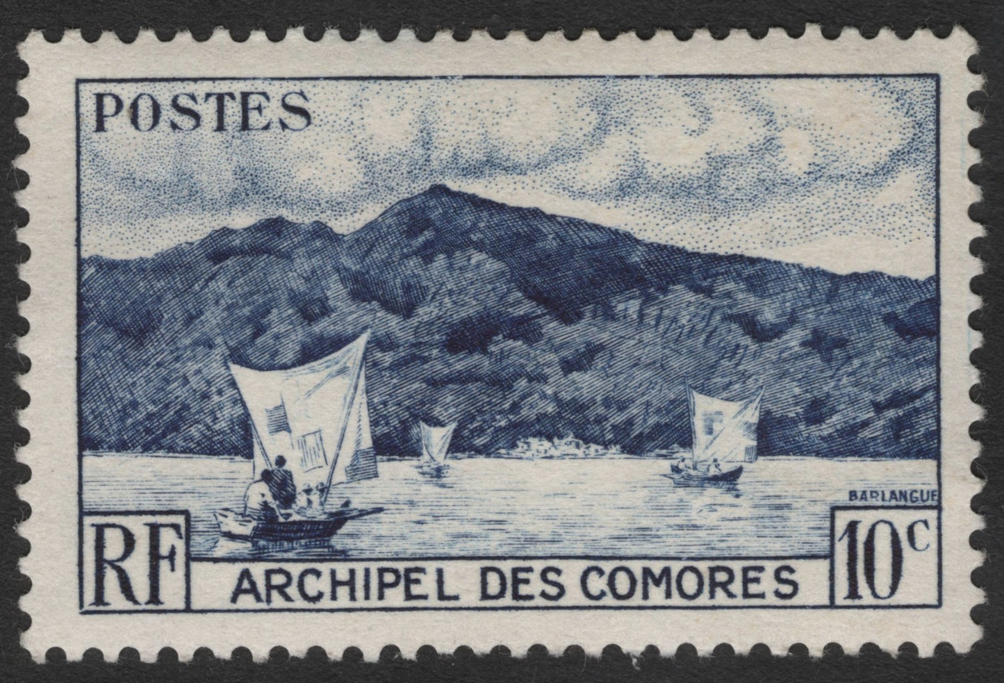 SCG11454 - Comoros – Barque Sailing Boats, Grande Comore Lagoon 10c (Archipel des Comores Issue)
