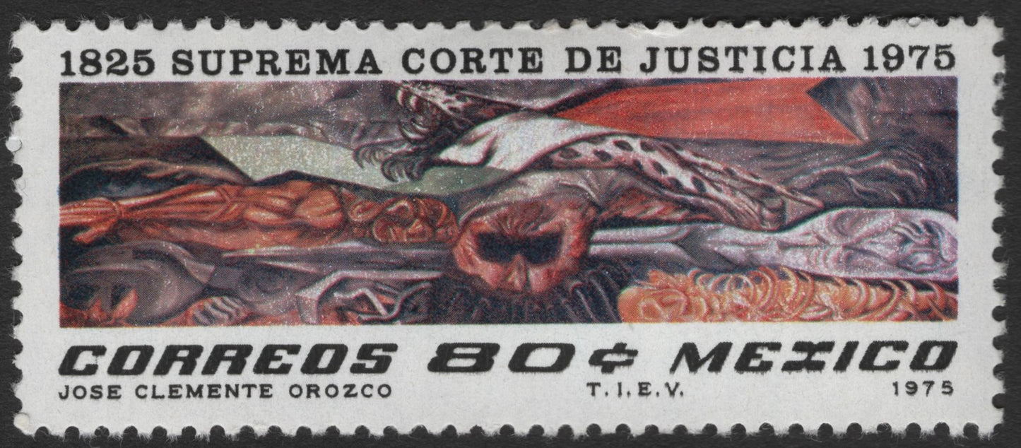 SCG11558 - Mexico – Supreme Court of Justice Mural by José Clemente Orozco (1975) – 80¢ Commemorative