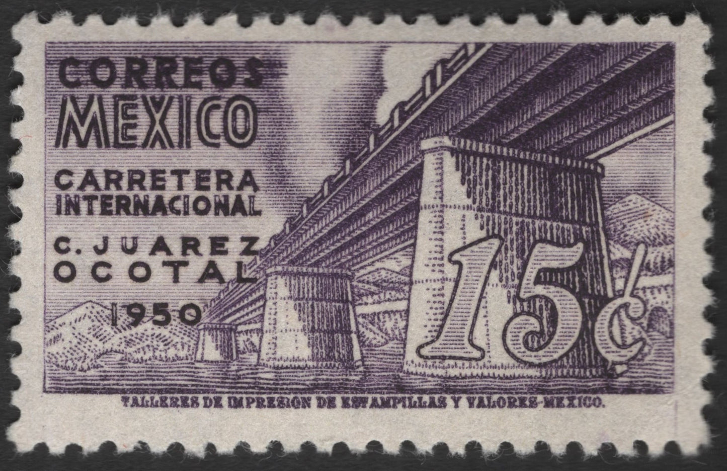 SCG11466 - Mexico – 15c International Highway Bridge (Carretera Internacional C. Juárez–Ocotal), 1950