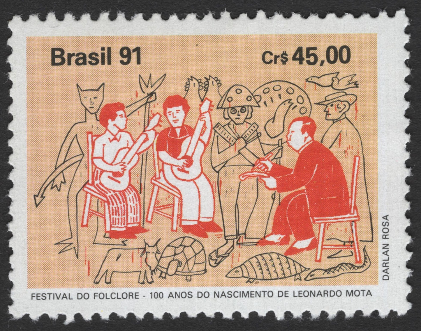 SCG11596 - Brazil – Festival do Folclore: 100 Years of Leonardo Mota (1991) – Cr$45
