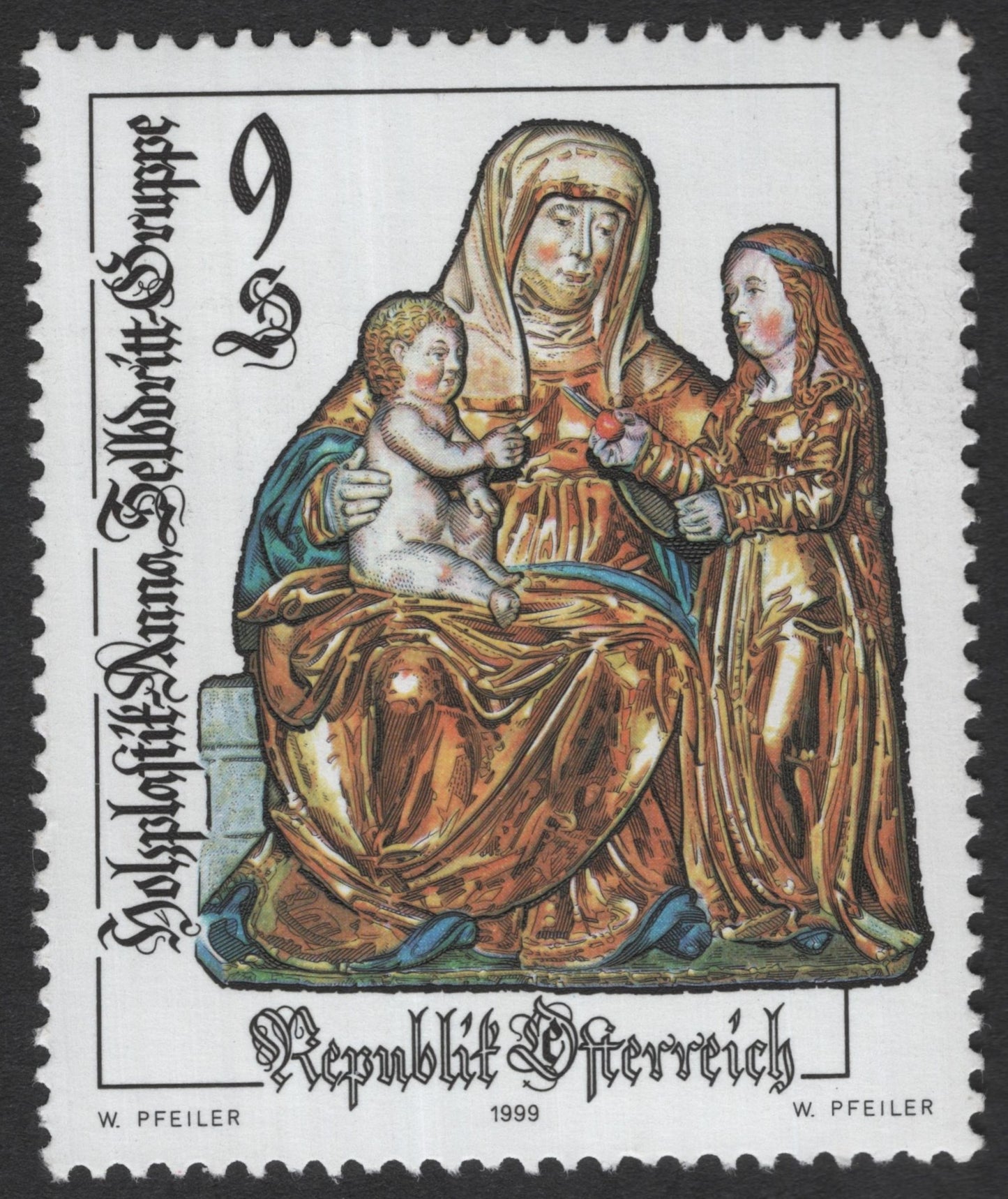 SCG11502 - Madonna and Child – Sacred Art Issue (9 Schilling, 1999)