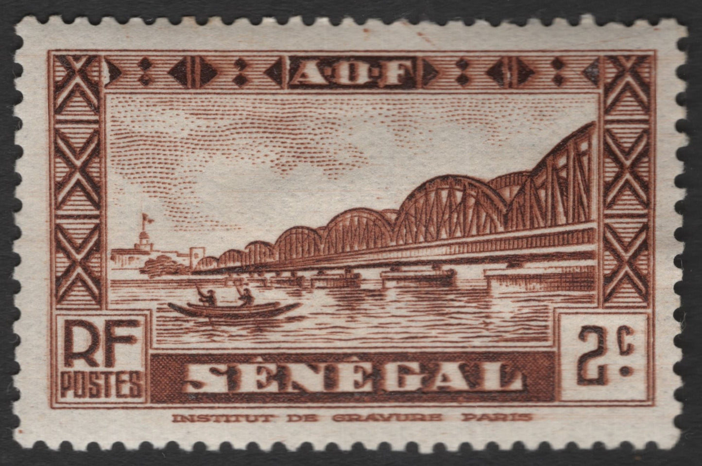 SCG11390 - Senegal 2c River Bridge Landscape – RF Postes Pictorial Issue