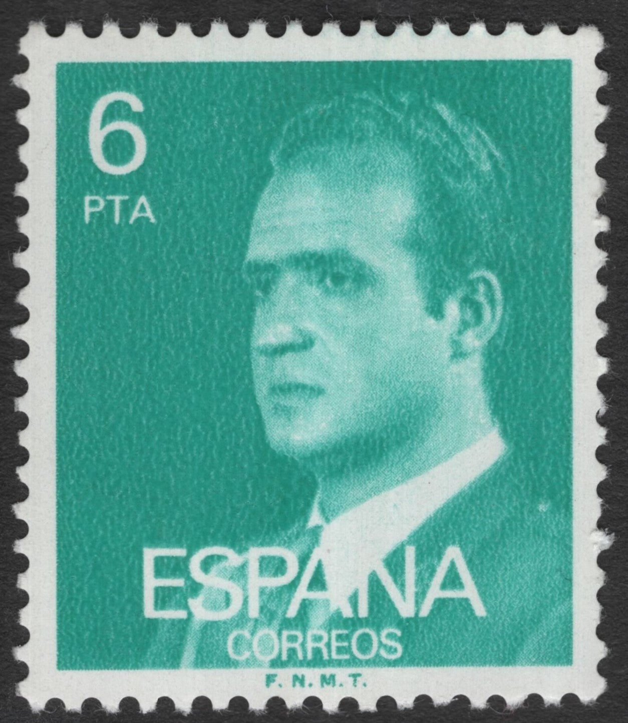 SCG11483 - Spain 6 Pesetas Green – King Juan Carlos I Definitive Issue