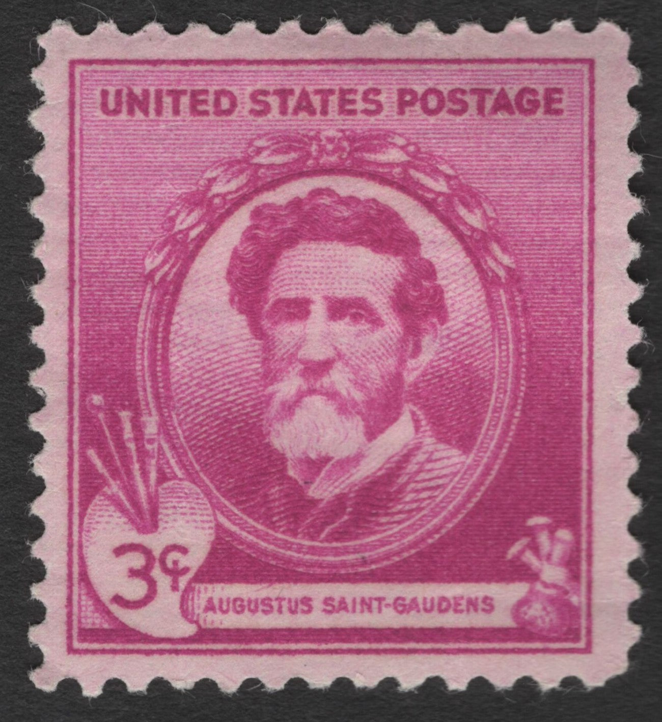 SCG11484 - Augustus Saint-Gaudens – 3¢ Magenta Definitive Portrait