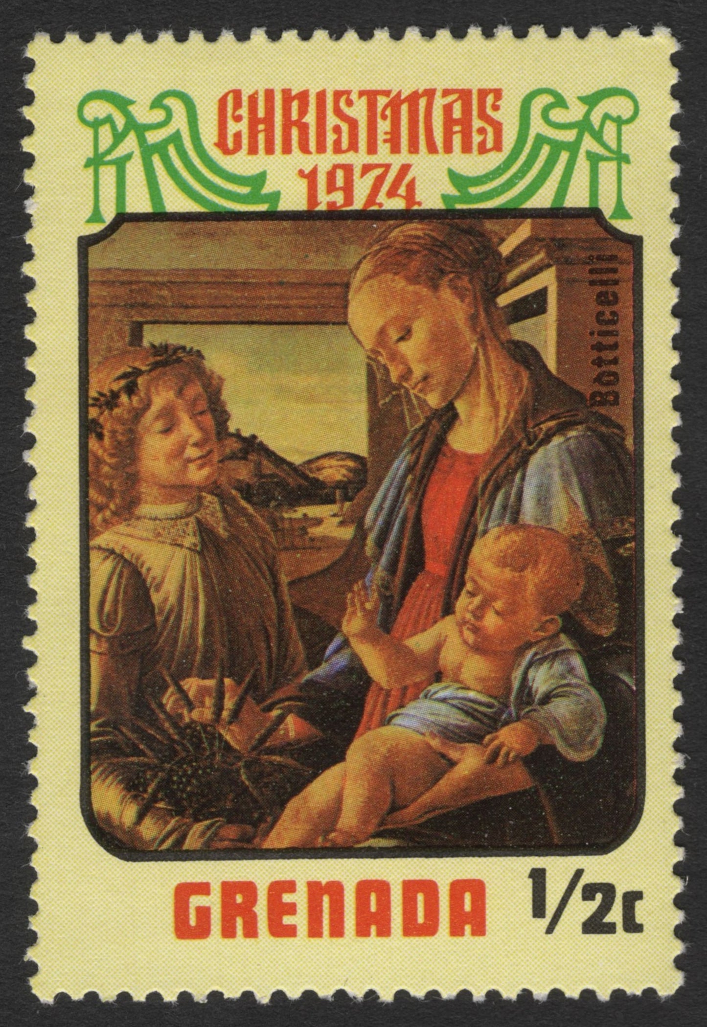 SCG11486 - Christmas 1974 – Madonna and Child (1/2c) – Renaissance Nativity Art