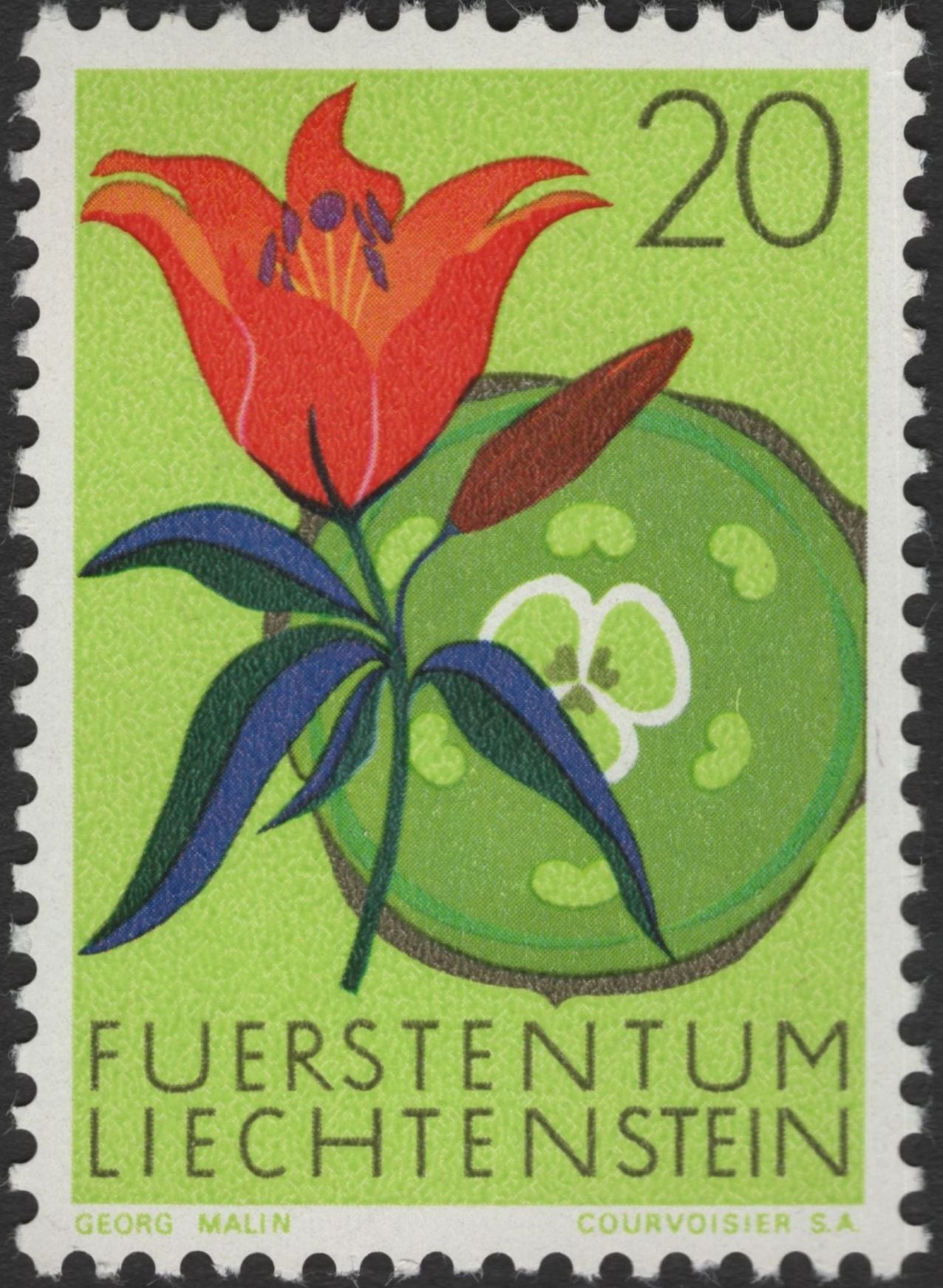 SCG12136 - Liechtenstein Floral Series – Orchid & Lily Pair