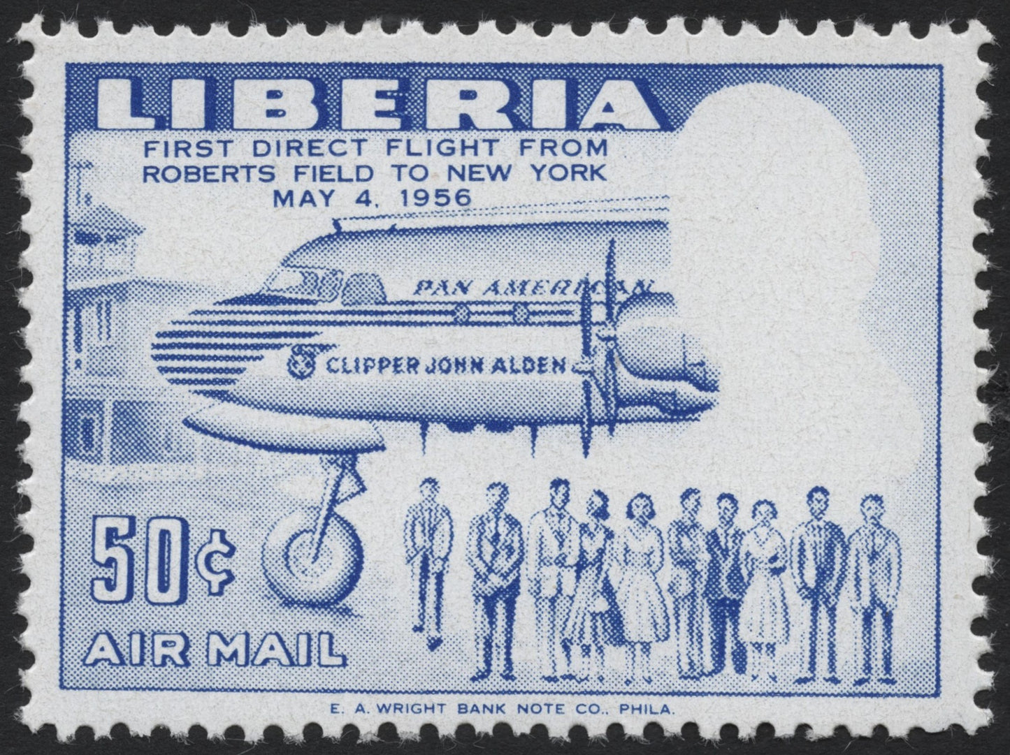 SCG7579 - Liberia 1956 – First Direct Flight from Roberts Field to New York