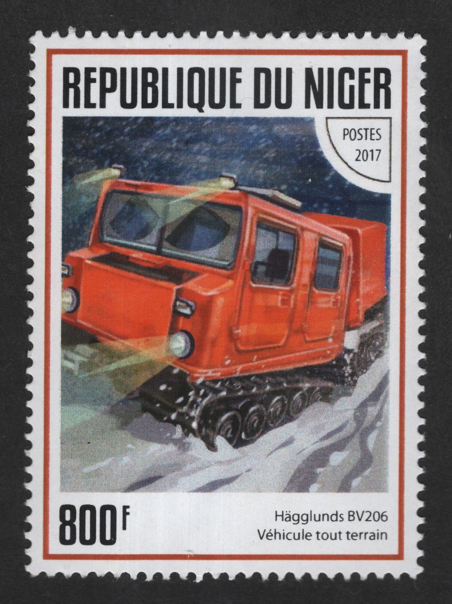 SCG12857 - Niger 2017 Hägglunds BV206 All-Terrain Vehicle – 800F Stamp