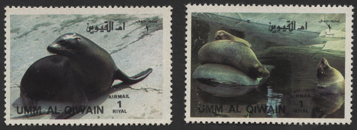 SCG435 - Umm Al Qiwain Airmail Stamps — Playful Seals and Sea Lions Set