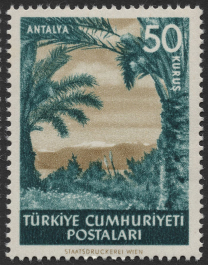 SCG2054 - 1960 Turkey Historic Sites Stamp Set – Side, Antalya & Demre