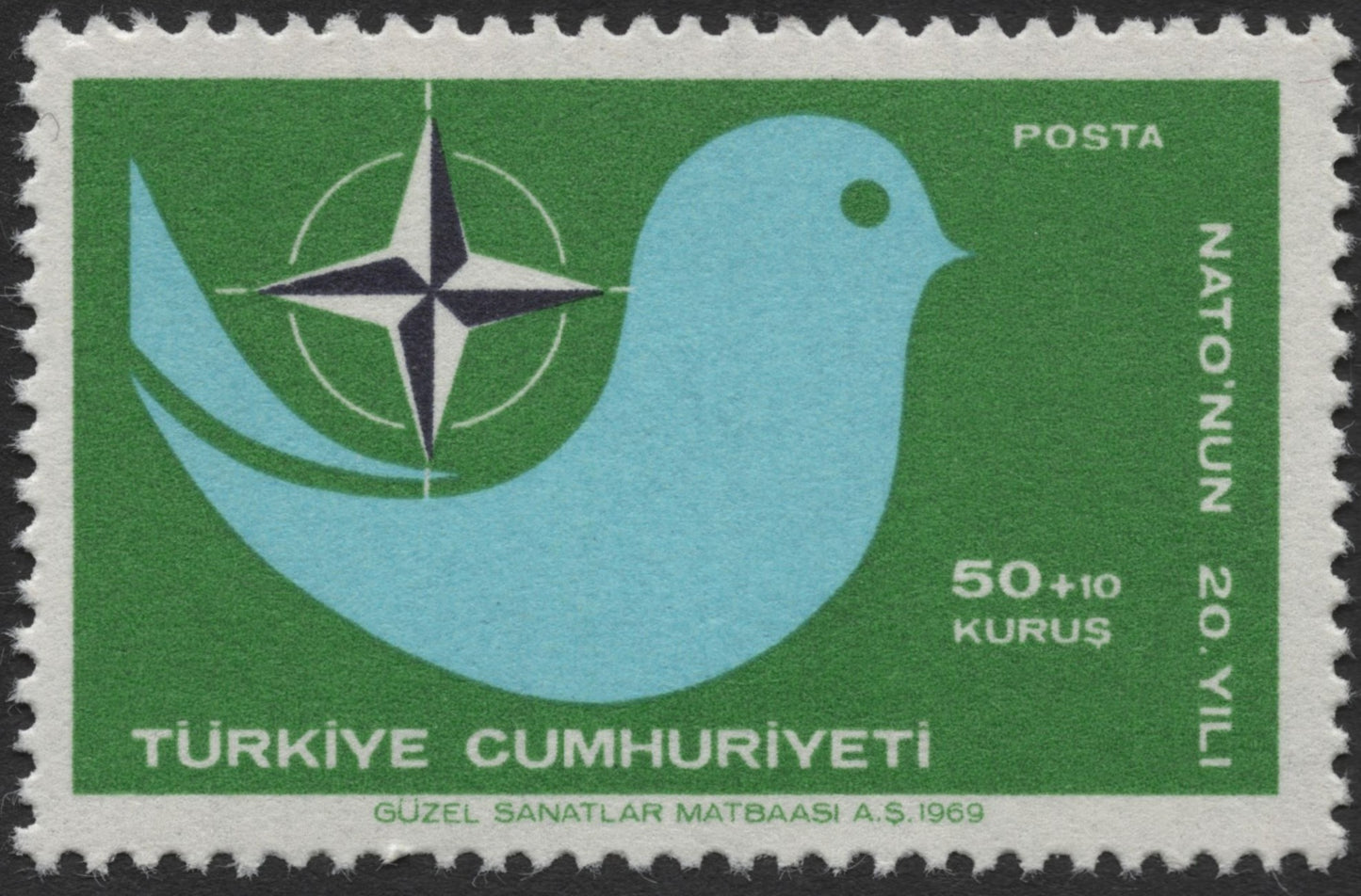 SCG2056 -  1969 Turkey NATO 20th Anniversary Stamp Set