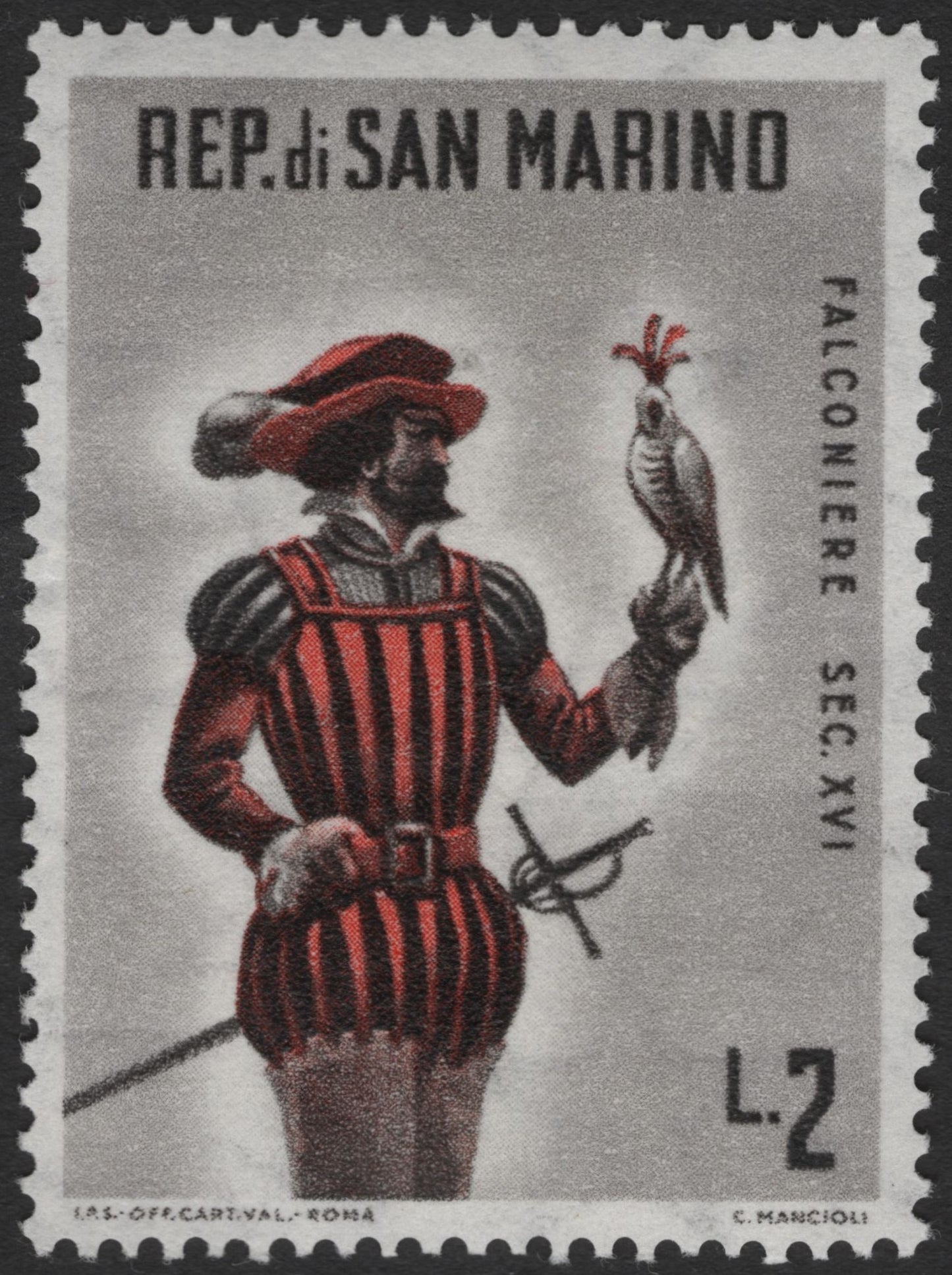 SCG3480 - San Marino – 16th Century Hunting Scenes (Set of 3 Stamps)