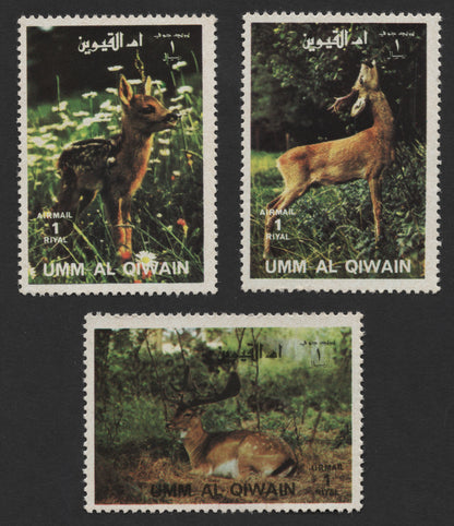 SCG434 - Umm Al Qiwain Airmail Stamps — Graceful Deer in the Wild Set