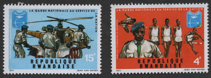 SCG380 - Rwanda 1971 National Guard Service Stamp Set