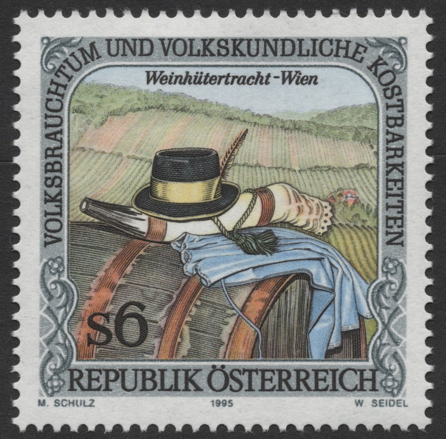 SCG379 - Austria 1995 Folk Costumes and Traditions Stamp Set