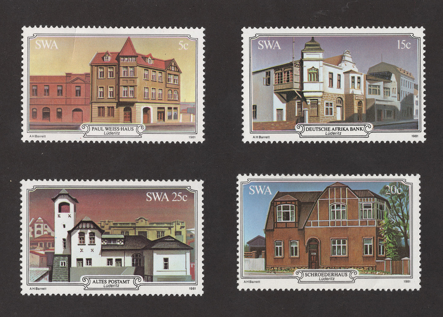 SCG152 Lüderitz Landmark Architecture – SWA 1981 Stamp set
