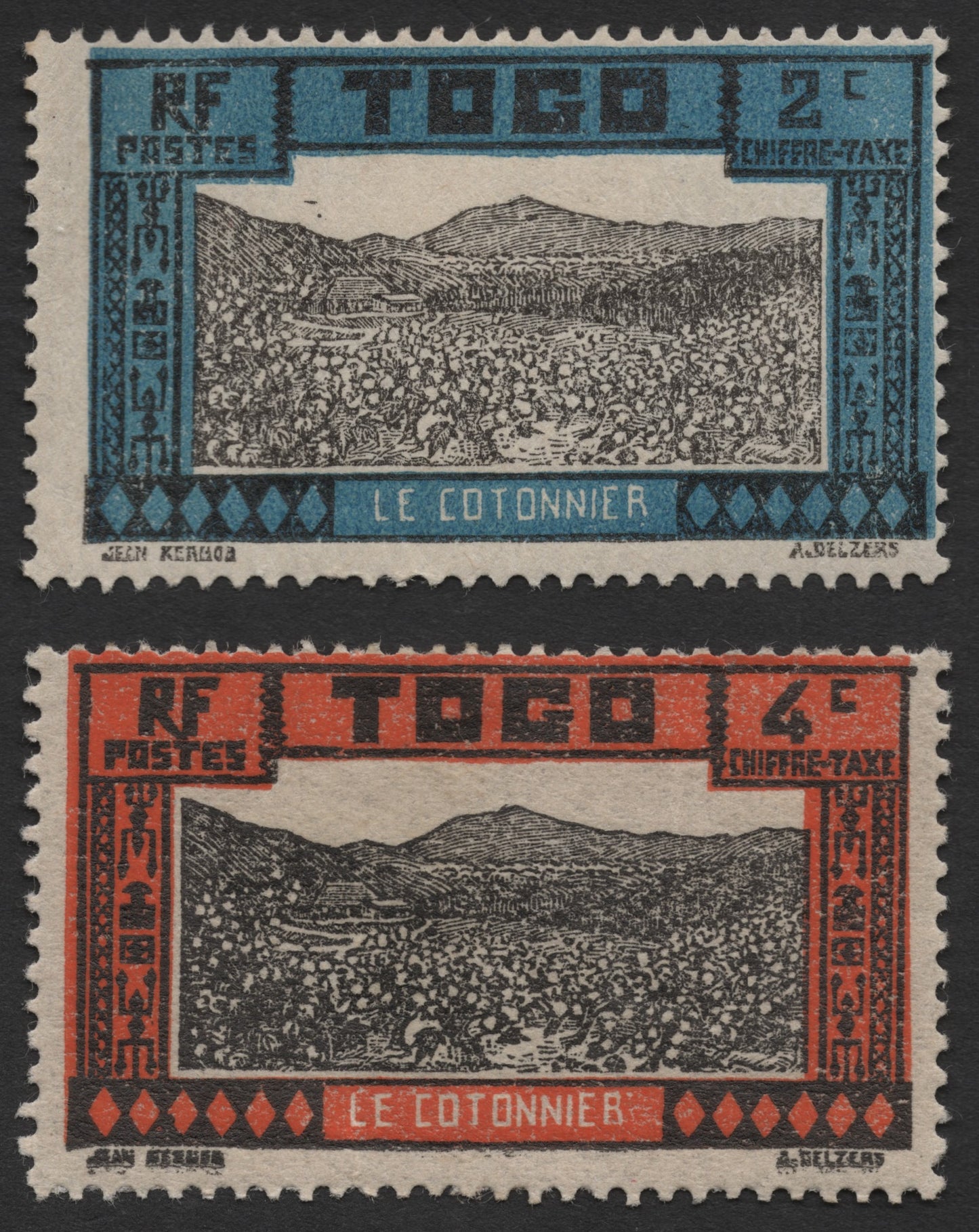 SCG563 - French Colonial Togo Cotton Harvest Stamps