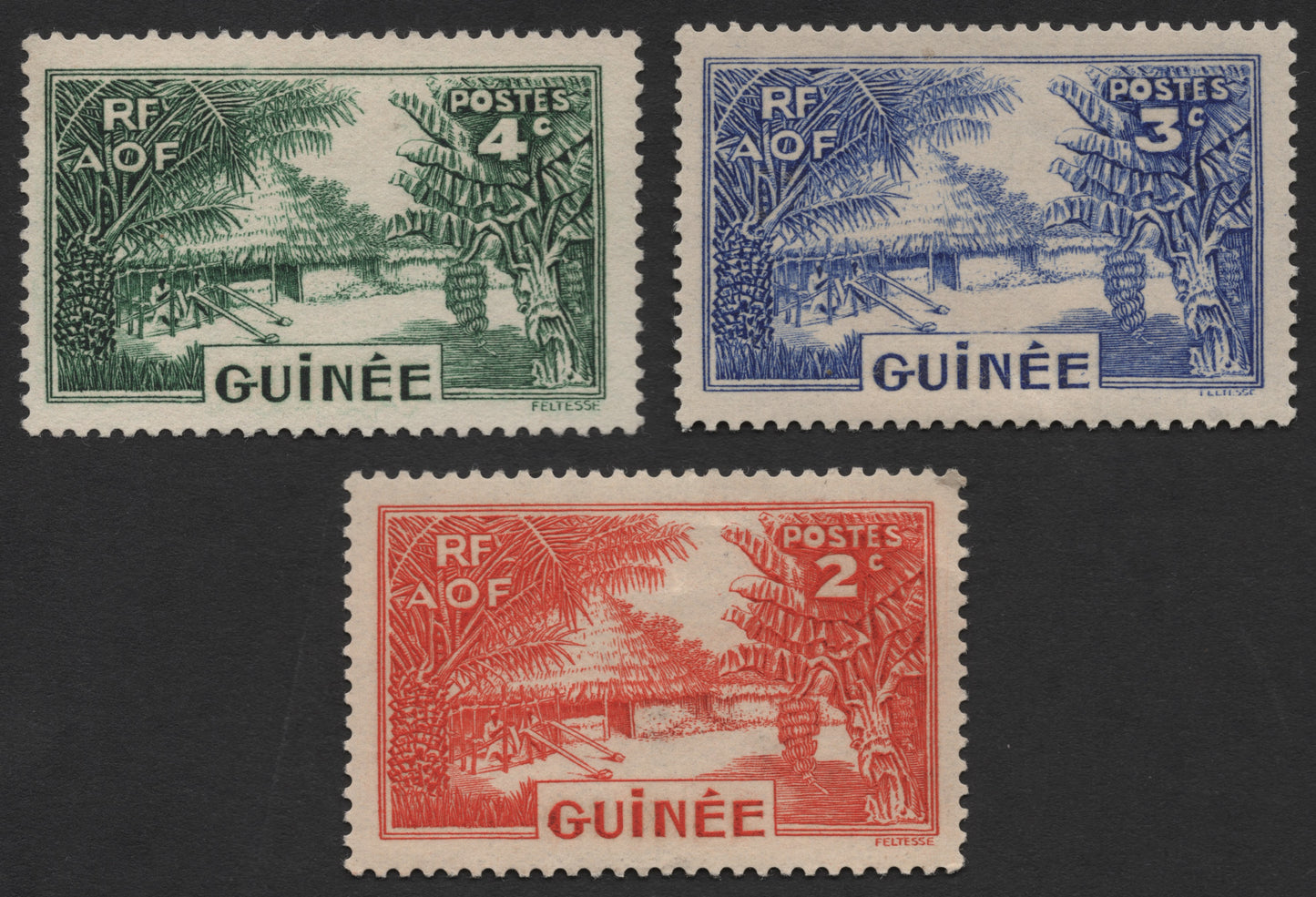 SCG567 - French Guinea Village Scene Stamps