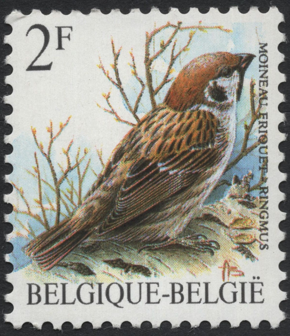 SCG7705 - Eurasian Tree Sparrow – Belgian Bird Series (2 Francs)