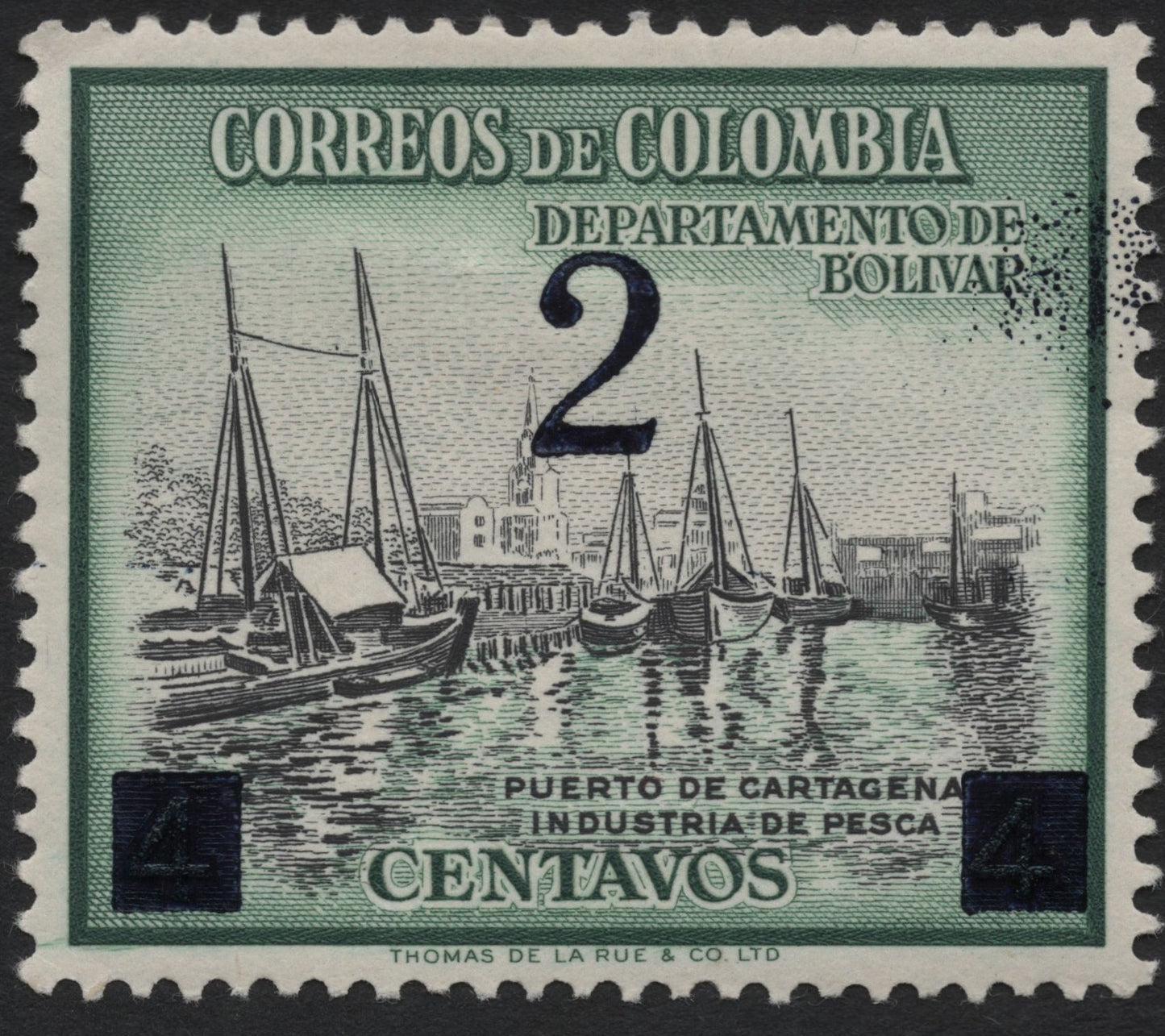 SCG7689 - Colombia – Puerto de Cartagena Overprint (Department of Bolívar)