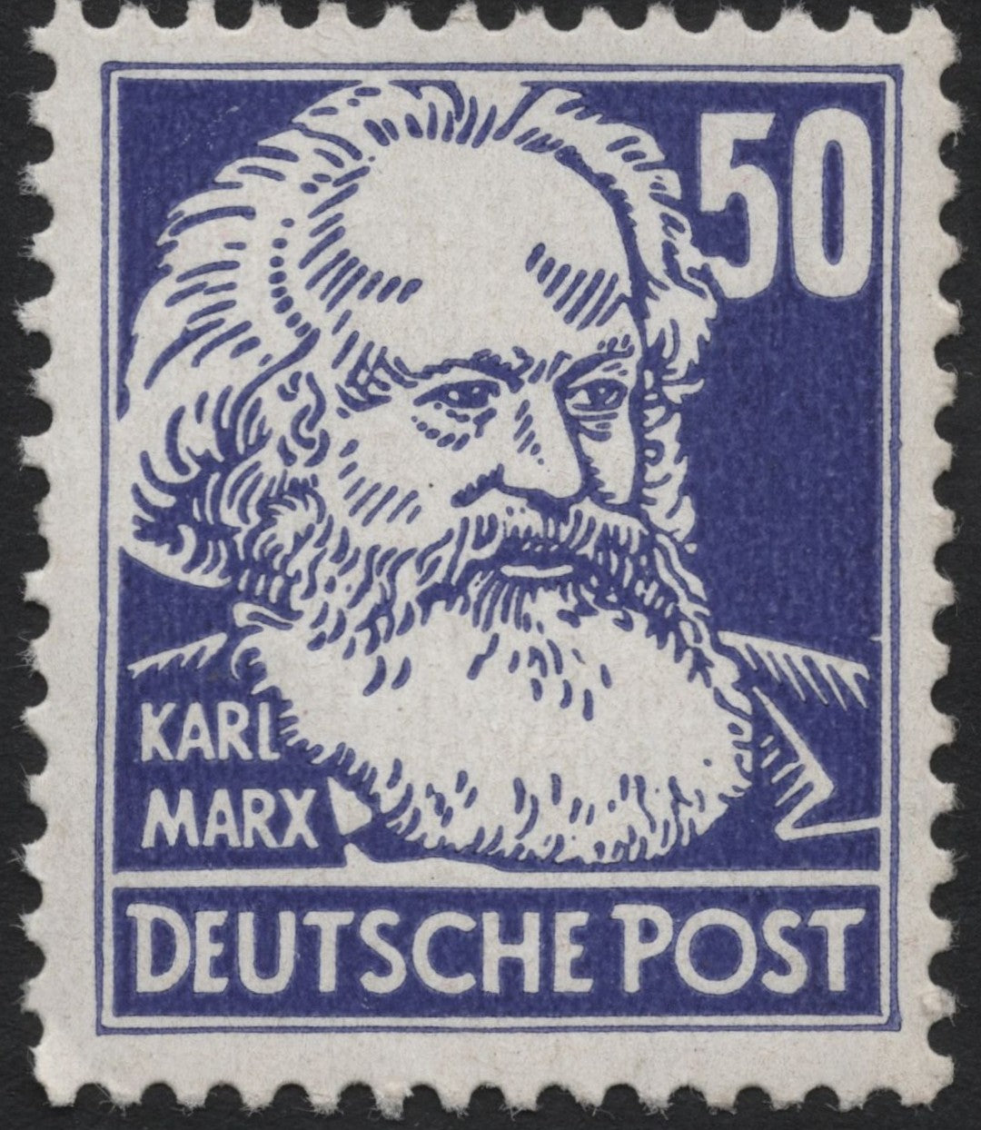 SCG7600 - Karl Marx Stamp – Deutsche Post (East Germany, 1948)