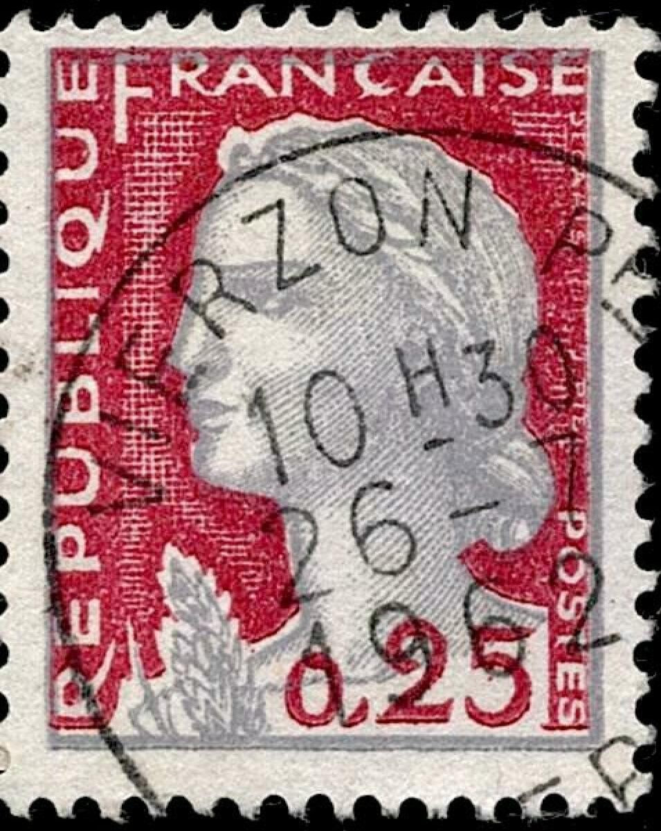 SCG620 - France 0.25 Marianne de Gandon Used Stamp