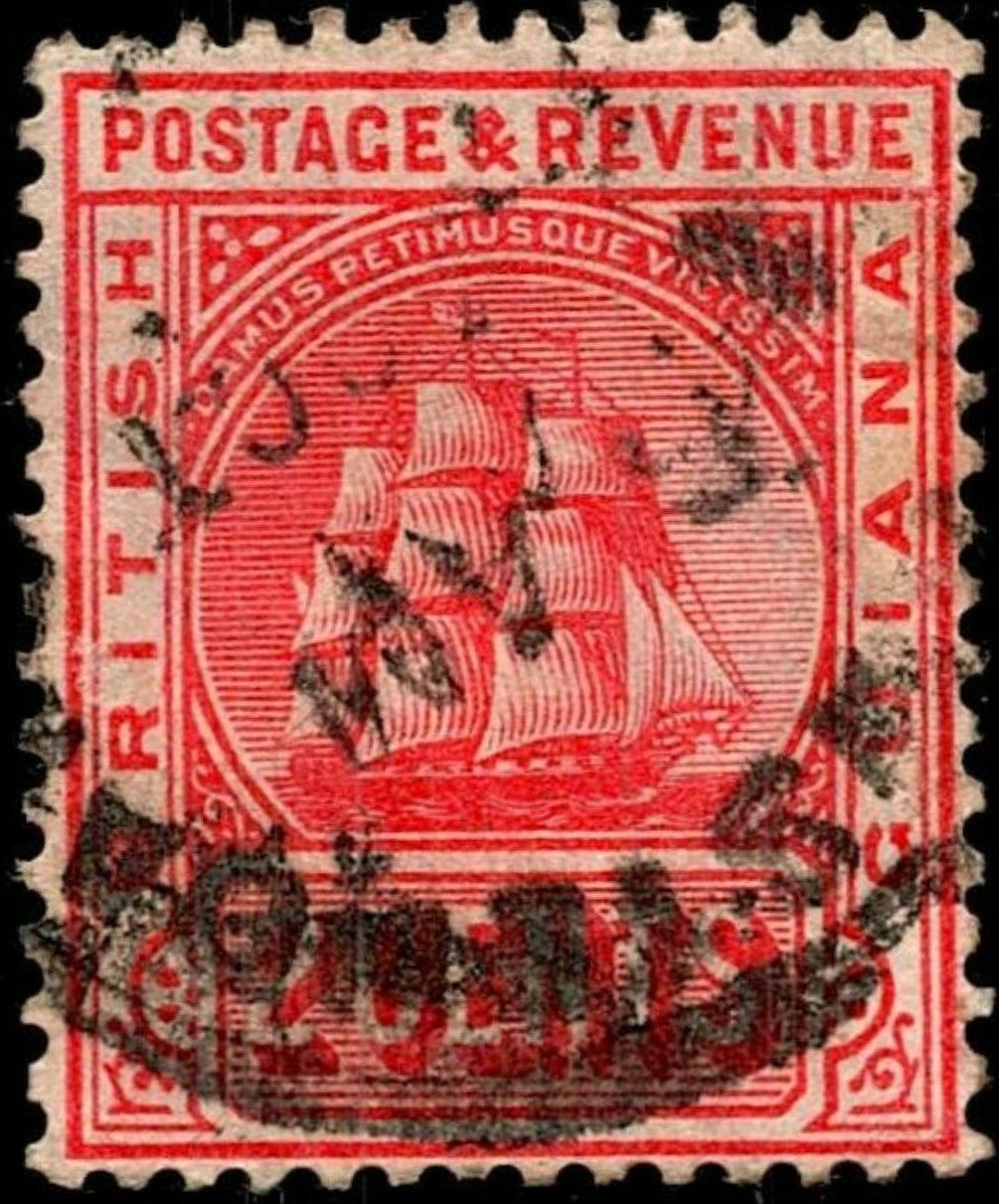 SCG752 - British Guiana 2 Cents Red Ship Stamp – Postage & Revenue