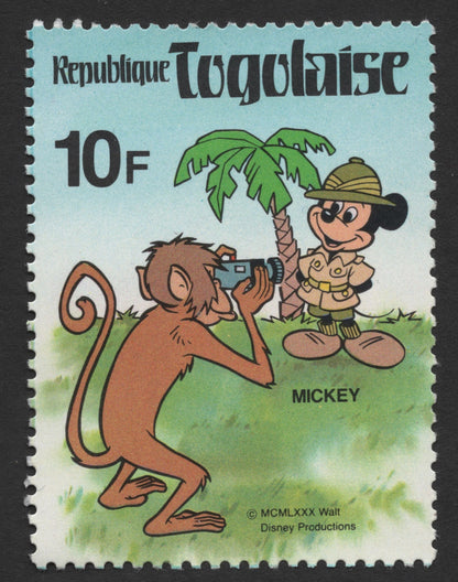 SCG298 - Togo 1980 – Disney Characters on Safari Stamp Set (6v)