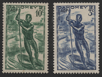 SCG570 - Dahomey Canoe Paddler Stamps (French West Africa)