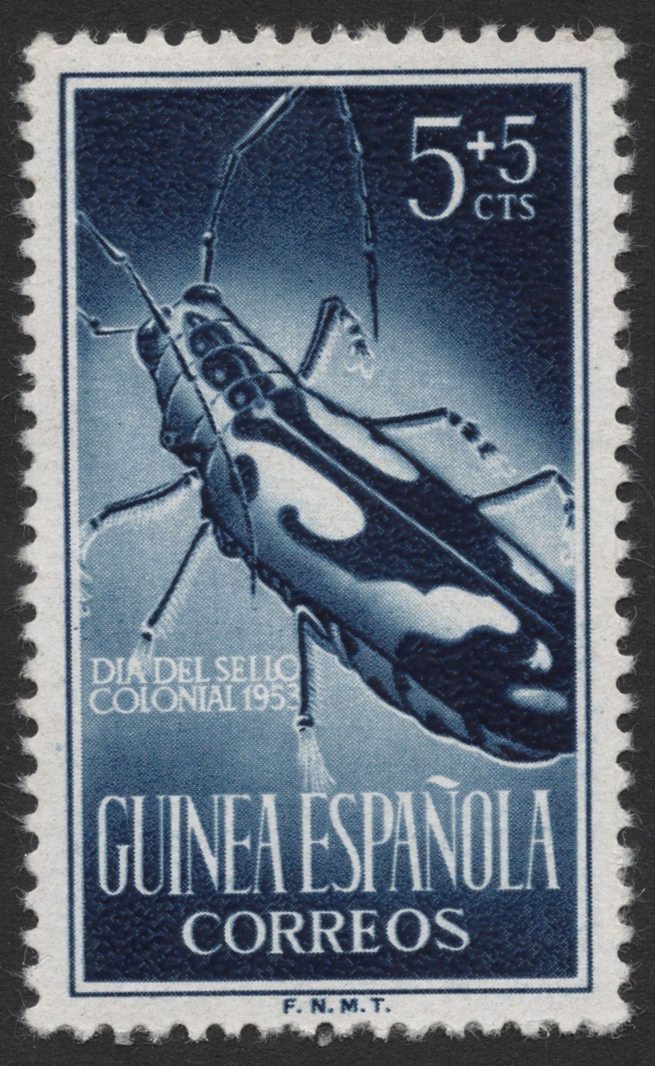 SCG319 - Guinea Española 1953 – Colonial Stamp Day Insect Issue