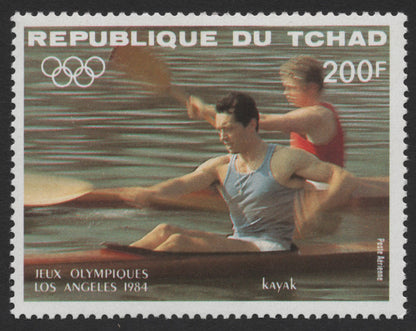 SCG306 - Chad 1984 Olympic Games Stamps – Kayaking at Los Angeles